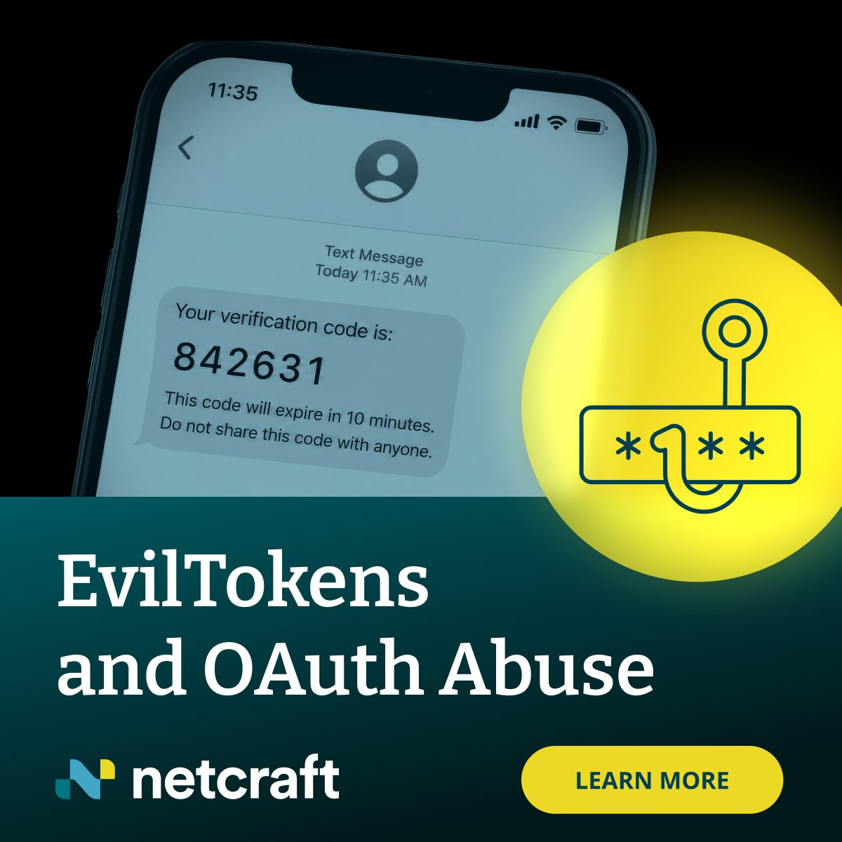 Netcraft's tweet photo. Netcraft has identified large-scale phishing campaigns using the EvilTokens toolkit to abuse OAuth device authorization flows and bypass traditional credential theft defenses.

Read the report ⬇️

https://t.co/2FCvRkmaWG https://t.co/iu7urJhrSE