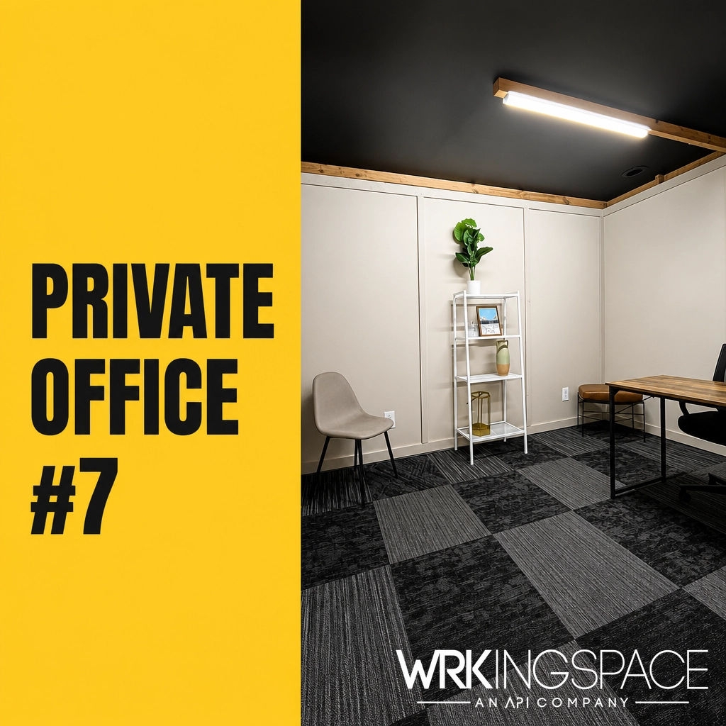 SpaceWrking's tweet photo. Welcome to professionalism! 
Office #7 is now open in Armada. 100 sq ft for you + a guest. 24/7 access, utilities &amp; coffee included. $295/mo (quarterly) or $325 m2m.
 https://t.co/U9gfCwN65D 
#Armada #Coworking https://t.co/x4N8IHAPrk