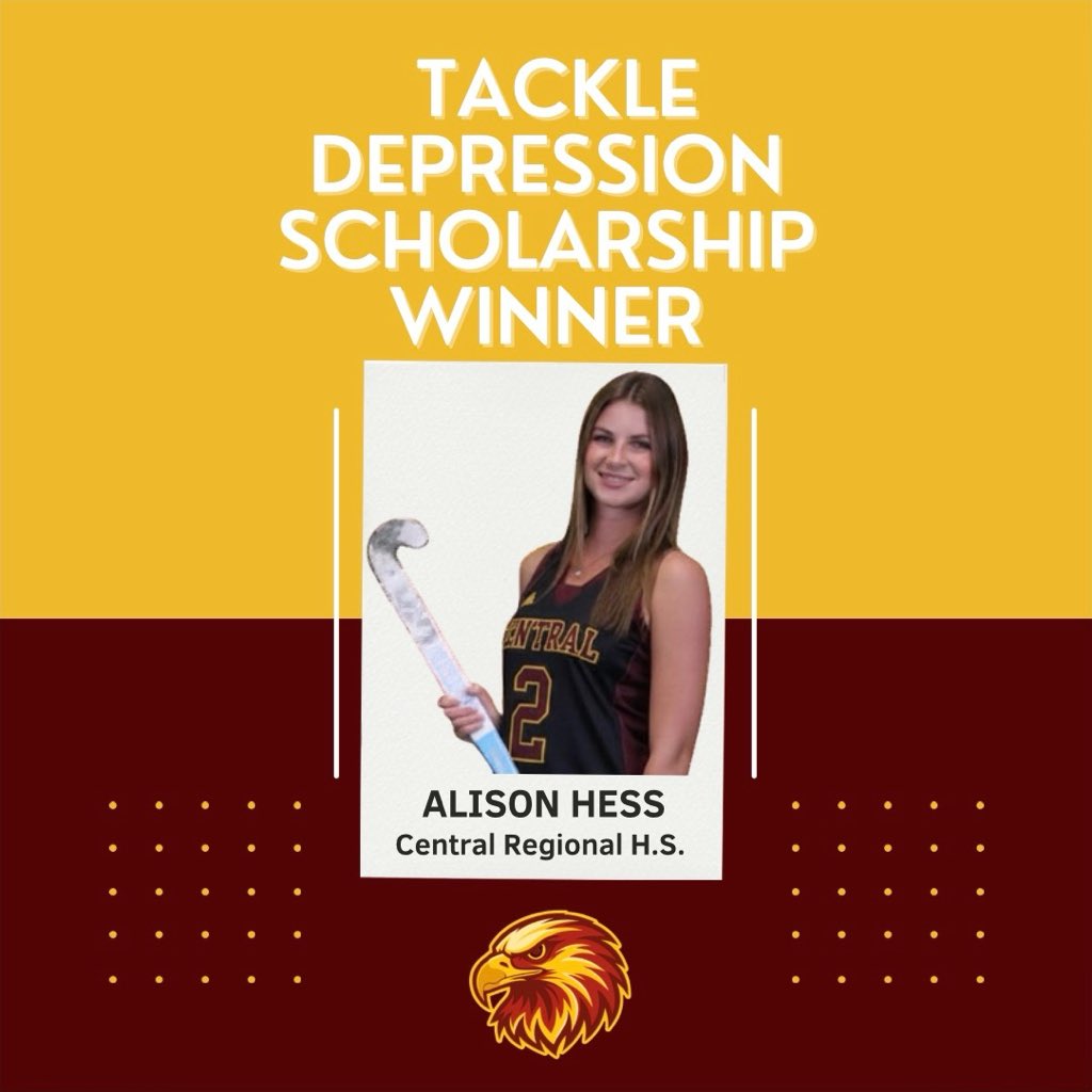 TackleDpression's tweet photo. Congratulations to Central Regional High School Senior Student-Athlete Alison Hess who has been selected as a recipient of our Tackle Depression Scholarship. Her ability to navigate adversity and passion for mental health has made her a game changer in the community. Way to go‼️ https://t.co/rQWm5iC2UM