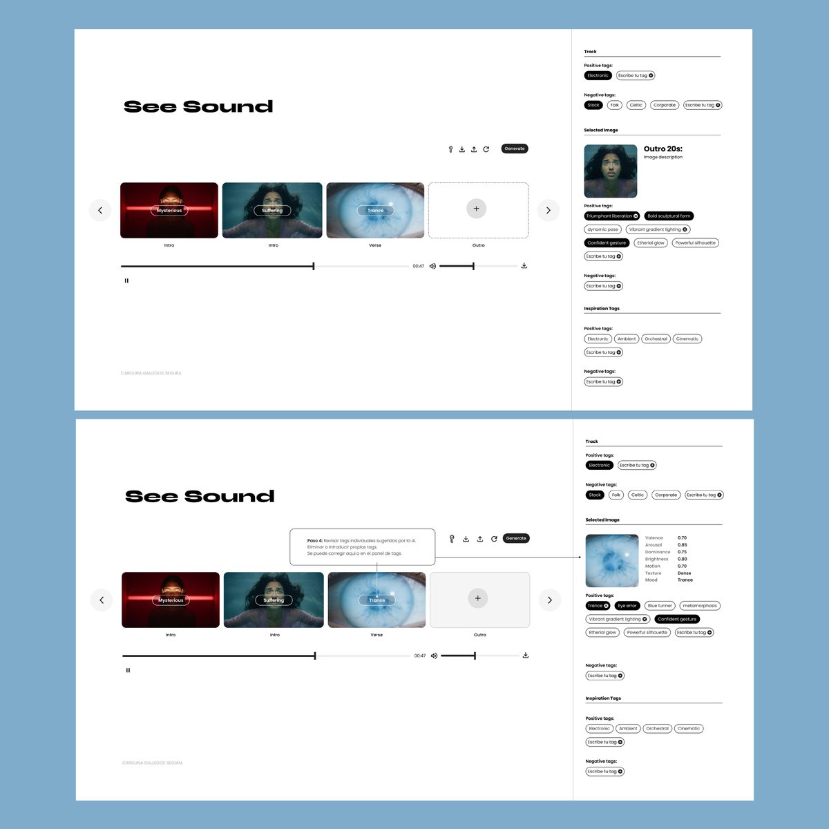 weareshifta's tweet photo. ¿Cómo se puede construir una narrativa emocional a través de la música, la voz y la imagen? 🎧✨

Carolina Gallegos, alumna del Máster en IA Generativa, explora esta idea en The See Sound Journal, un proyecto que combina escenas emocionales en una pieza audiovisual inmersiva.🎼🎬 https://t.co/XLHv0jeAnG