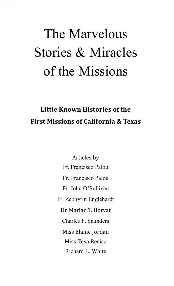 TraditionAction's tweet photo. The Missions of California & Texas are filled with marvelous histories & legends based on true facts, stories of which many Catholics are unaware. To fill this lacuna, TIA compiled a small booklet, in which readers will learn stories such as those of California’s first martyr, the painting of Our Lady that miraculously quelled an Indian uprising, the miracle of the shining Cross in Carmel, the bilocations and prophecies from Santa Clara’s missionary, and the miracles and mass conversions worked by the Apostle of Texas: https://t.co/48k04nOeb8