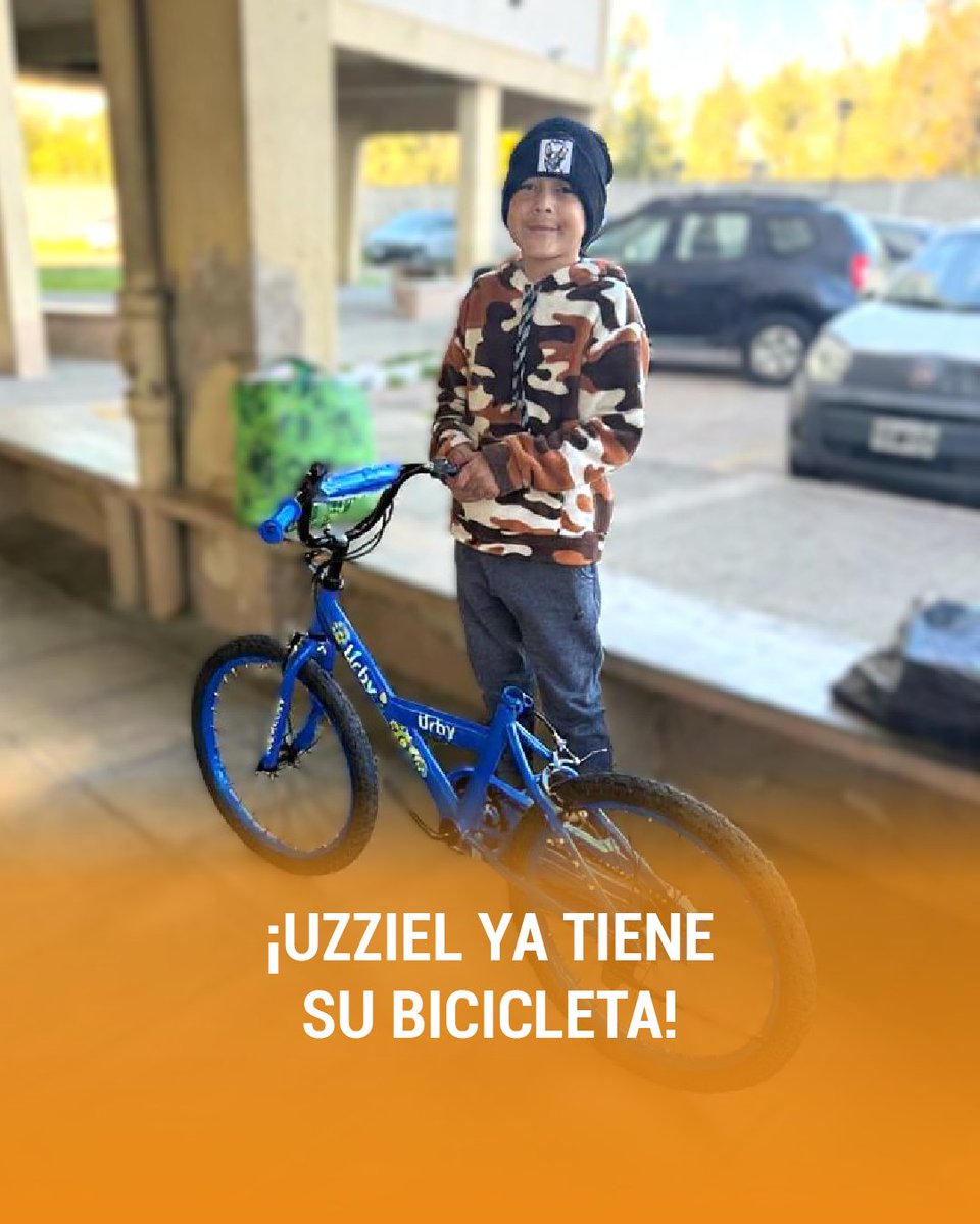 contaconache's tweet photo. 🚲 ¡Cumplimos el sueño de Uzziel (9)!

De Villa Celina y en tratamiento en el Garrahan por Sarcoma Mieloide, soñaba con una bicicleta para aprender a andar y salir a pasear con sus amigos.

✨Gracias a RAINBOW, ¡lo hicimos REALIDAD!

Juntos es más fácil 👉🏻 https://t.co/hRaU2sdL0L https://t.co/ytGOO2VCCB