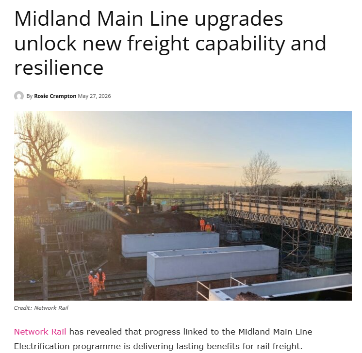 NoelDolphin's tweet photo. I feel Network Rail was utterly unable to articulate the benefits of midland mainline electrification during the project, but has been waxing lyrical since the project was cancelled. 
https://t.co/tBuL5veOD8 https://t.co/7omURD2pjC