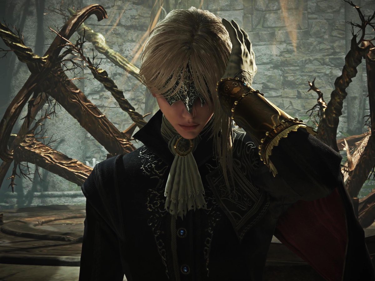 bellbearinghunt's tweet photo. Playing Souls games give me a thing for women with partially covered faces https://t.co/vxXnemn7ji