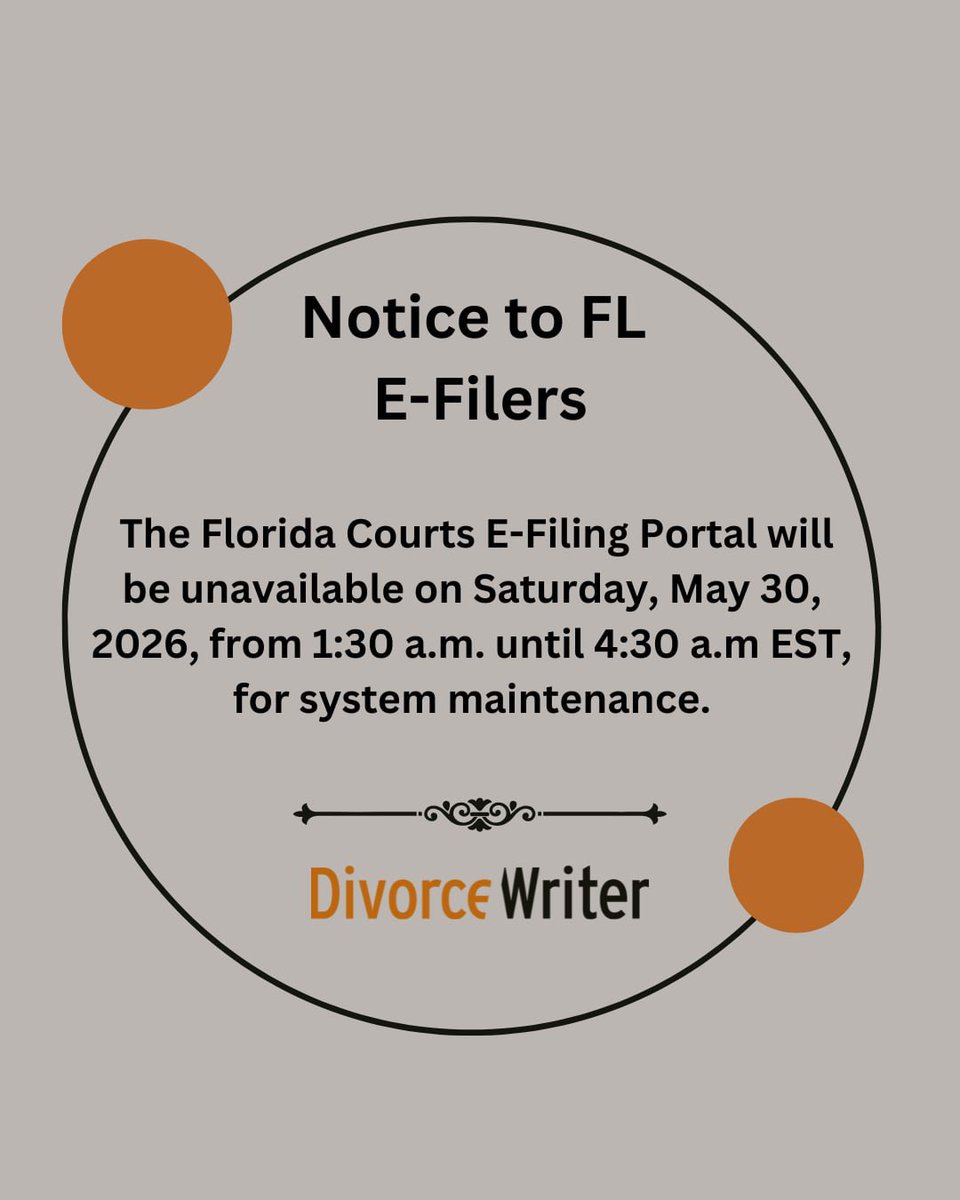 divorcewriter's tweet photo. Planning to e-file this weekend? https://t.co/gRLuNp6nZt