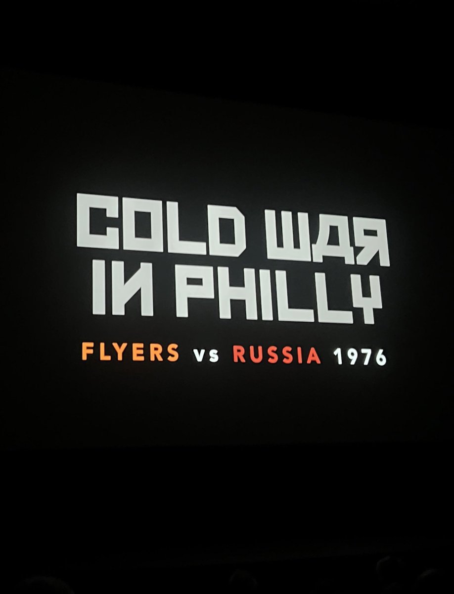 JimJPhilly's tweet photo. Was a pleasure attending the premiere of Cold War in Philly last night. Great to see so many legendary Flyers together for the event. This doc is a “must-see” for any Flyers fan, or hockey fan really. Delves into what made this championship group special and their lasting legacy. https://t.co/wHFSj3OXNM