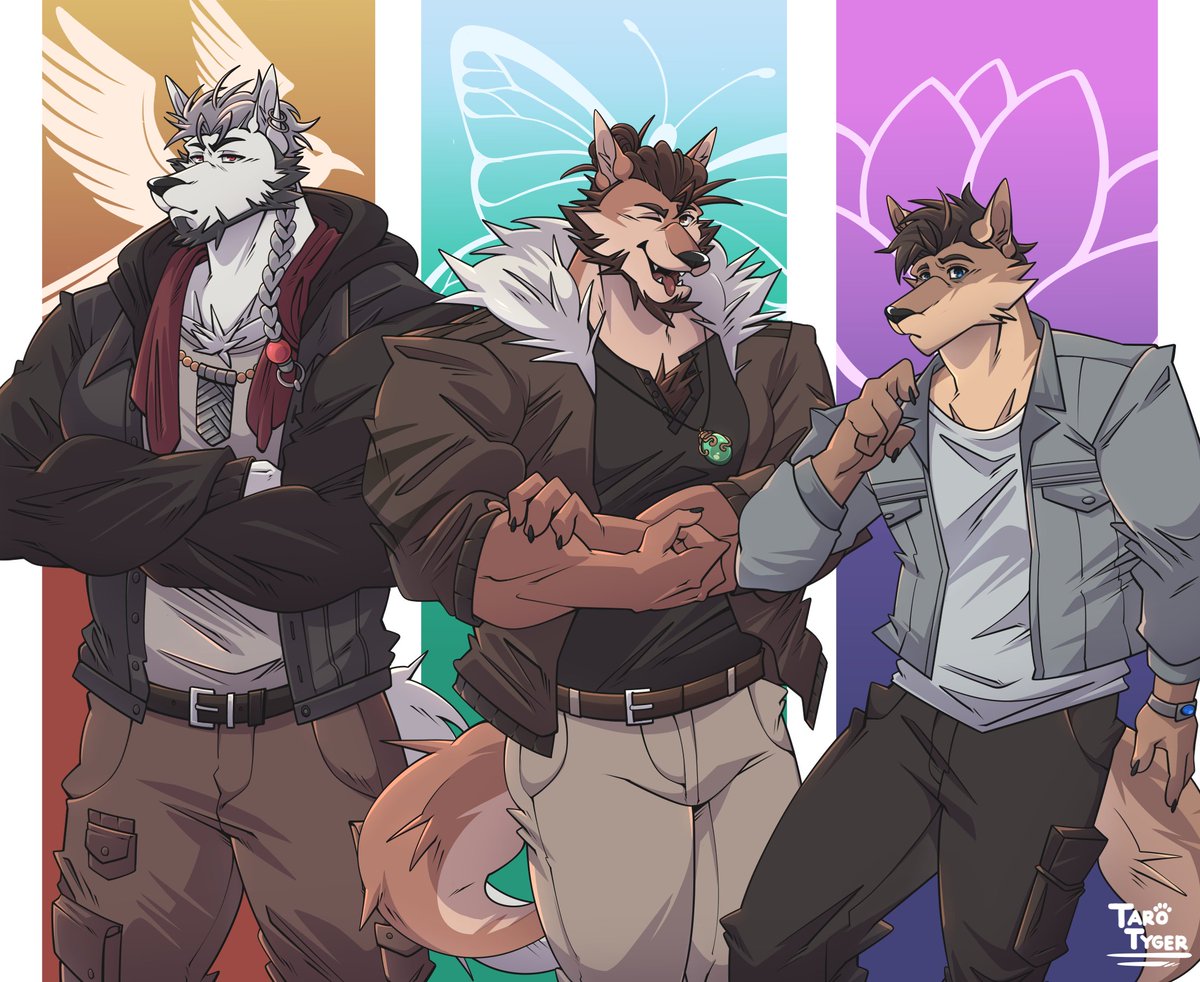 TaroTyger's tweet photo. Meet the trio! 🐺 https://t.co/SP4X3YmYBd