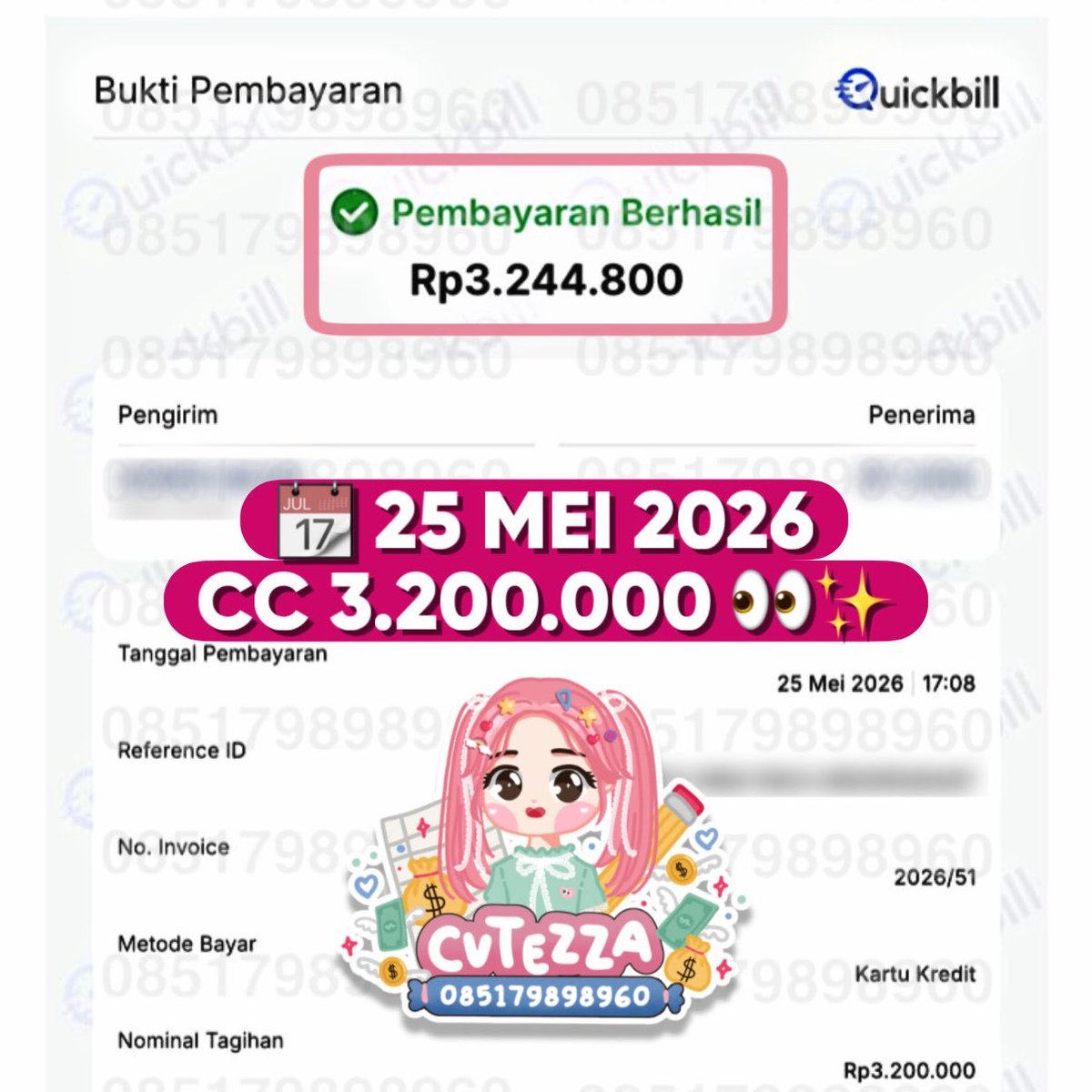 zaadimanamana's tweet photo. ✨ 𝓣𝓮𝓼𝓽𝓲𝓶𝓸𝓷𝓲 𝓫𝔂 𝓩𝓪𝓪 ✨

📅 MEI 2026 — Part 98

꒰ 𝑪𝒂𝒊𝒓 𝑭𝒂𝒔𝒕  👀 ꒱

🥑 𝑻𝒓𝒖𝒔𝒕𝒆𝒅 &amp; 𝑺𝒂𝒇𝒆
🥑 Fast respon + proses kilat ⚡️
🥑 17.000+ testi since 2022 🫶🏻 https://t.co/sCkN39fttY