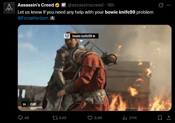 GameBoostCom's tweet photo. These bowie knife99 memes are getting out of hand https://t.co/xsTW3hmhZR