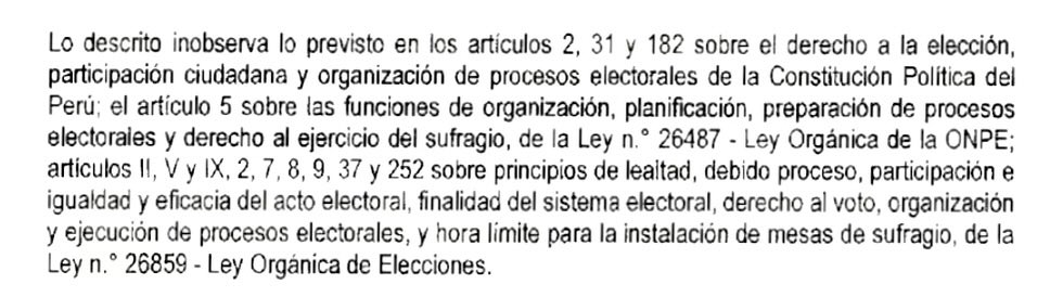 EdMalagaTrillo's tweet photo. El informe de @ContraloriaPeru (https://t.co/OXR6eACLN3) que halla responsables a 10 funcionarios de @ONPE_oficial por lo sucedido el 12 de abril es muy valioso. No sólo identifica el origen del problema sino que en sus conclusiones refuerza algo que venimos diciendo y que @JNE_Peru y @Defensoria_Peru se rehúsan a aceptar: se vulneró derechos fundamentales de forma masiva, lo cual justifica declarar la nulidad de las elecciones.