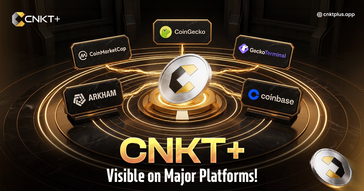 CNKTplus's tweet photo. CoinGecko, CMC, GeckoTerminal, Arkham & Coinbase add context
More data means a clearer view
Keep watching CNKT+.

https://t.co/nbINVhx3CE
https://t.co/RlHfQCAU0g

#CNKT #CryptoLaunch #NewListing #TokenListing #CryptoListing #ListingAlert #CryptoUpdate #CryptoNews #CryptoTrading #UZX #CryptoNews