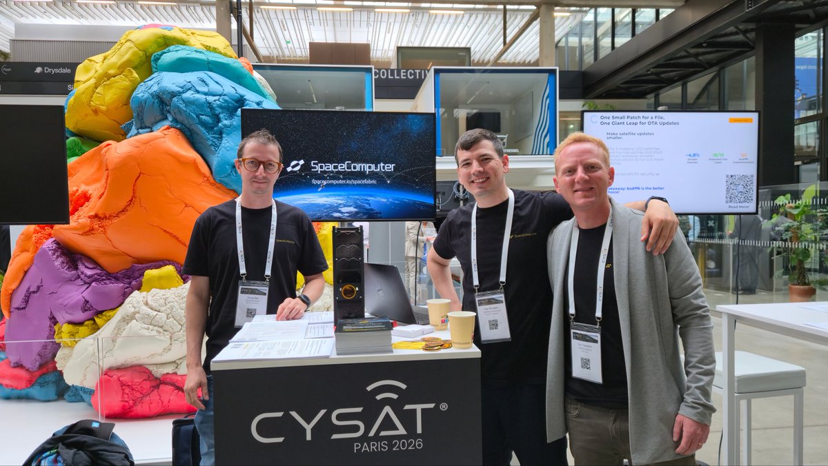 semicondurian's tweet photo. Cysat Europe was a fantastically focused security conference for the @SpaceComputerIO team with @rezabfil, @am_ylm and @utocif 

Meeting cybersecurity-focused space companies.
Everyone building in this space understands the importance of being prepared for several key pillars:

- Post Quantum Cryptography migration: This is no longer an option, by 2030 or earlier there has to be a fail safe migration plan.
-  Space compute tech inherently hits sensitive national security matters, it's imperative for nation states to either develop independent solution stack or use sovereign technology with 3rd parties
- Standards are only starting to emerge, we're starting to see healthy competition between ressembling bespoke solutions.

My main takeaway is that besides imaging and comms, space is undeniably becoming a critical compute frontier humanity will be focused on in the next decades.

I can't wait till our first satellite launch later this year!

ITS TIME TO BUILD SPACE COMPUTERS