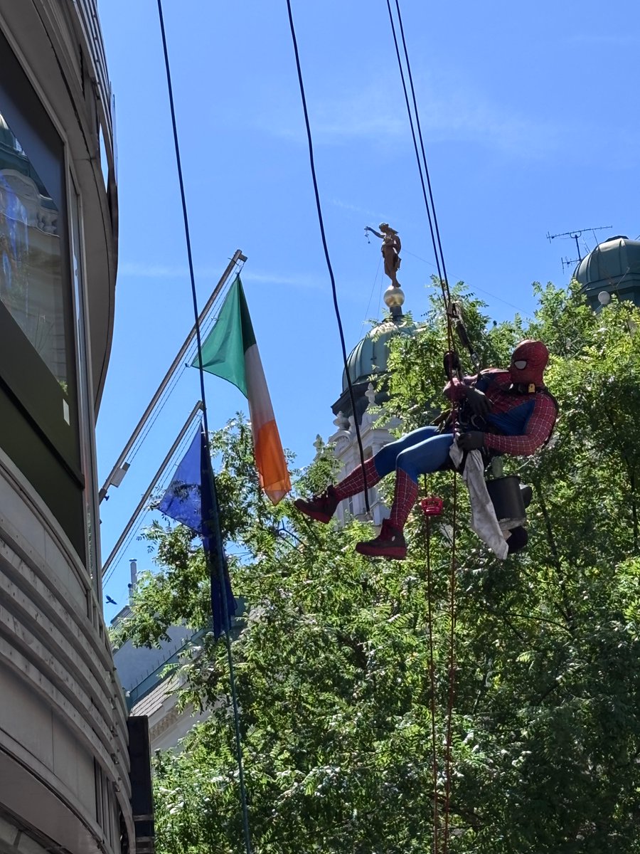 IrelandOSCE's tweet photo. Spider-Man visits @IrelandOSCE https://t.co/DoGommp9MB