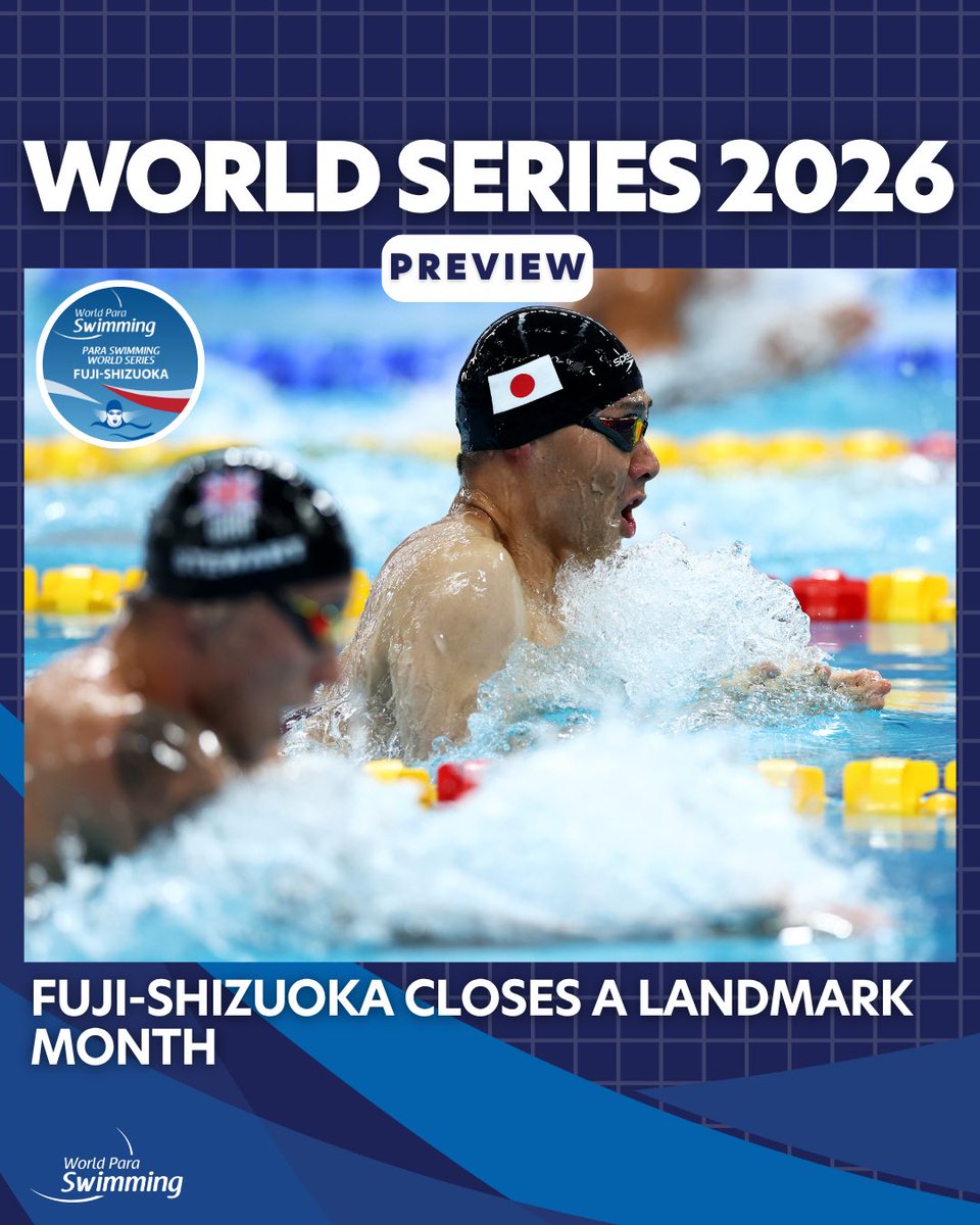 Para_swimming's tweet photo. 🛬 🇯🇵 The Para Swimming World Series Fuji-Shizuoka 2026 brings the curtain down on the busiest month of the season. https://t.co/m18DULKy7F
