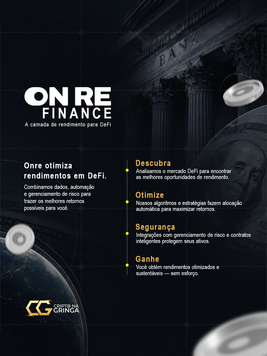 criptonagringa's tweet photo. O futuro do DeFi vai além da blockchain: ele é sustentado por fluxo de caixa do mundo real.

@onrefinance conecta capital cripto ao mercado global de resseguros através da ONyc, criando oportunidades de rendimento escaláveis, sustentáveis e não correlacionadas dentro da Solana. https://t.co/cHXSpKtTAW