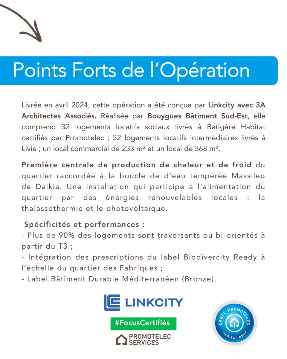 Promotelec's tweet photo. 👁 Mise en lumière d'une opération exemplaire certifiée !

Vous souhaitez certifier vos projets ? Découvrez nos fiches référence ! https://t.co/rCMaT6O7tC