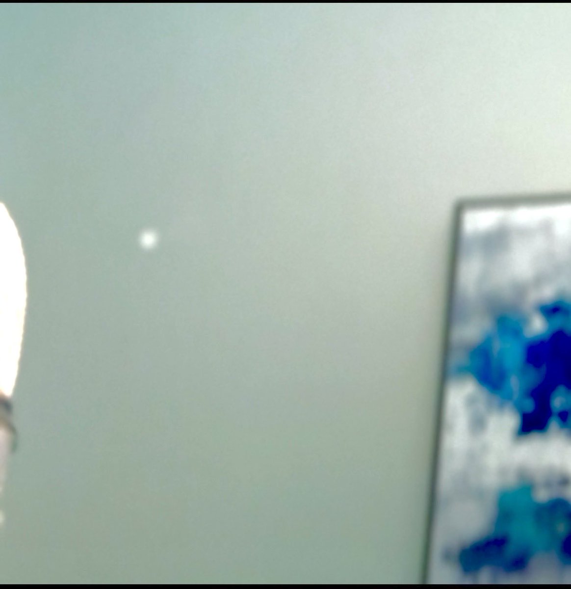 orbsbythought's tweet photo. Turning 31 on 05/31, that’s kinda cool. 
Here’s a freaking acorn sized ghost orb playing around on camera at precisely 1:11pm, I still can’t really believe this one, but the veil was thin this day.  
I’ve played it frame by frame, it basically materializes, has a trail behind it, and it’s not behaving like dust at all, behaving like a ghost orb.