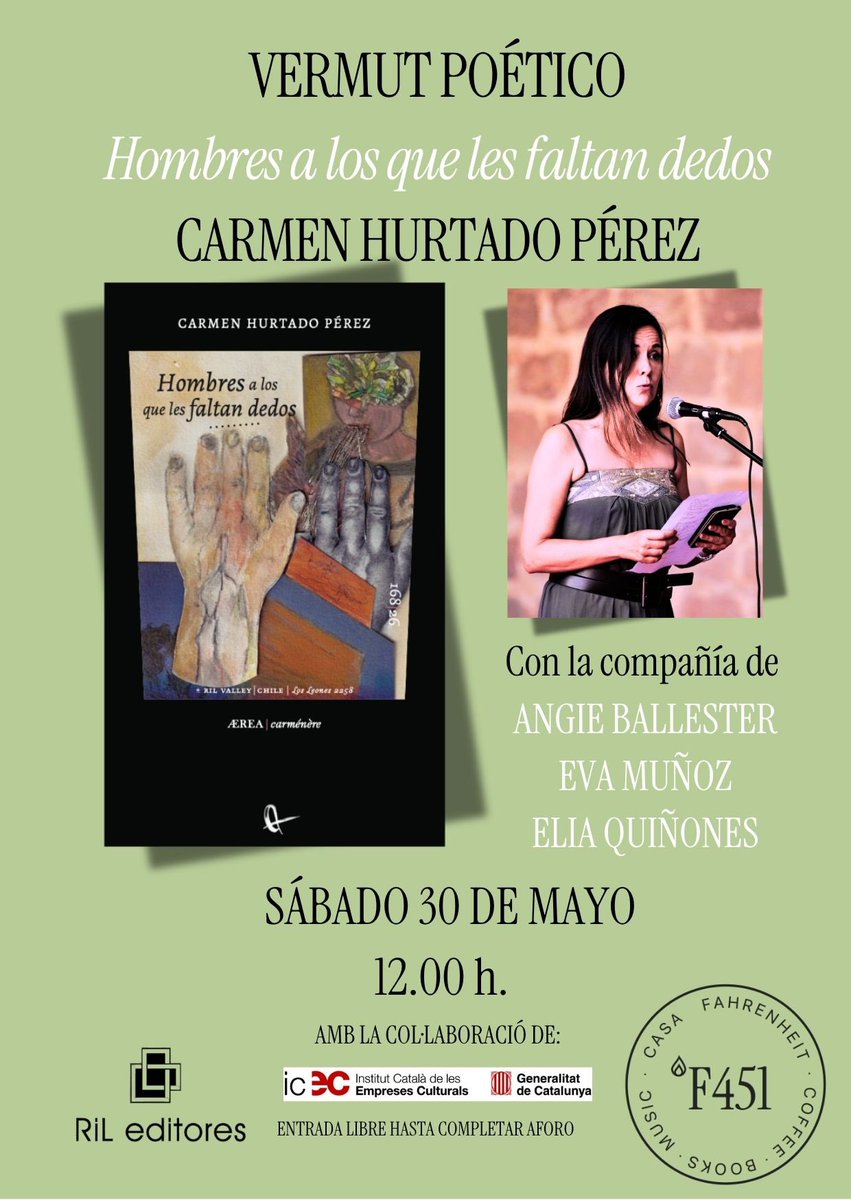 carmenhurper's tweet photo. ESTE SABADO DÍA 30 DE MAYO A LAS 12.00 EN LA LIBRERIA FARENTHEIT HARÉ UNA ACCIÓN POETICA ACOMPAÑADA DE LAS VESTALES: @EvaM_Oz @Eliaquinones @angiebmas 

Porque la poesía es también escena y voz. Una idea creada por las cuatro. Una acción performance años 70. https://t.co/sCx7beYG5V