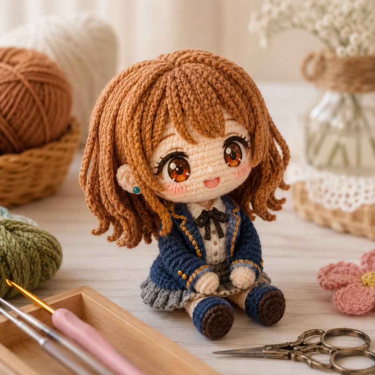 きよまなさんのプロンプトを お借りして 編みぐるみになりましたぁぁ