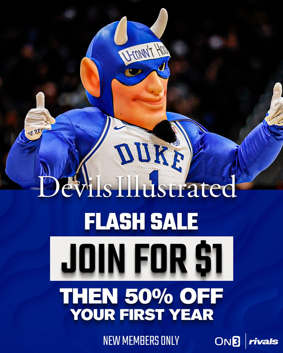 Duke_On3's tweet photo. You can wait until football or basketball season starts. Maybe this deal will still be here for you.

But procrastination has never accomplished anything: 

https://t.co/PReGX7sjjG https://t.co/WcumnDV3VA