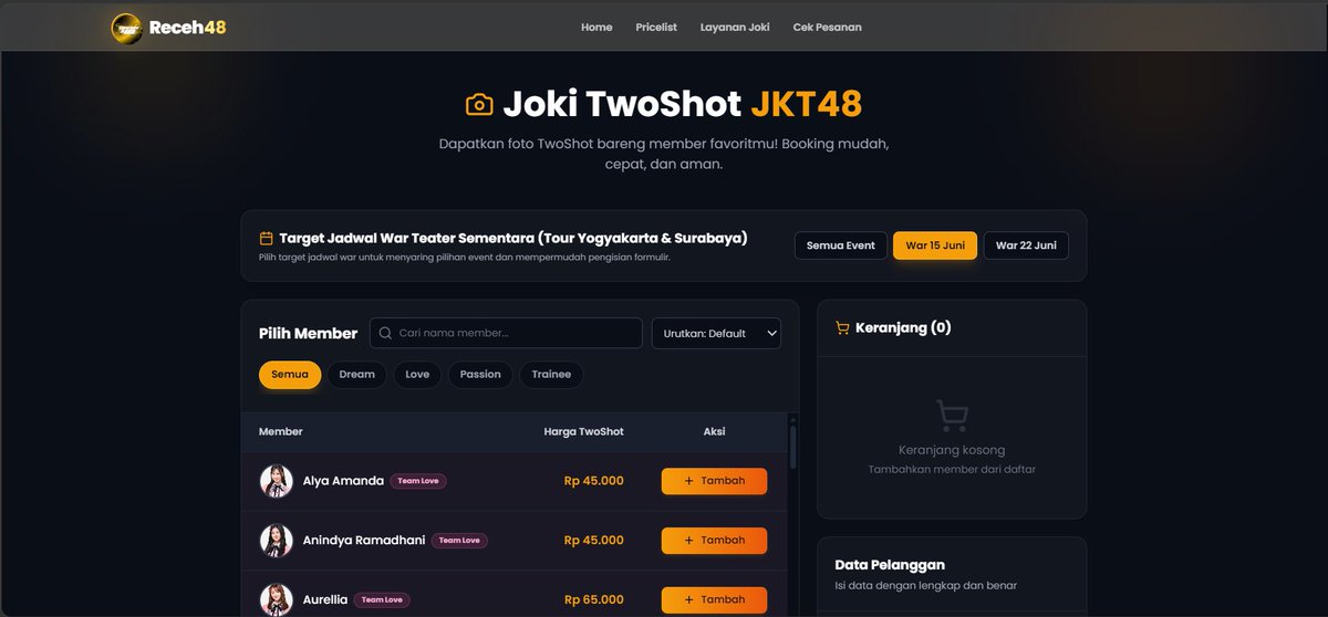 receh_48's tweet photo. HOT NEWS!!!

Form Joki 2s &amp; MnG SUDAH DIBUKAAAA

2S: https://t.co/T8gtWxaY8W

MNG: https://t.co/IcW6P4aIFY

Pricelist: https://t.co/FwIryFwzr3 https://t.co/zwdztZ49Q5