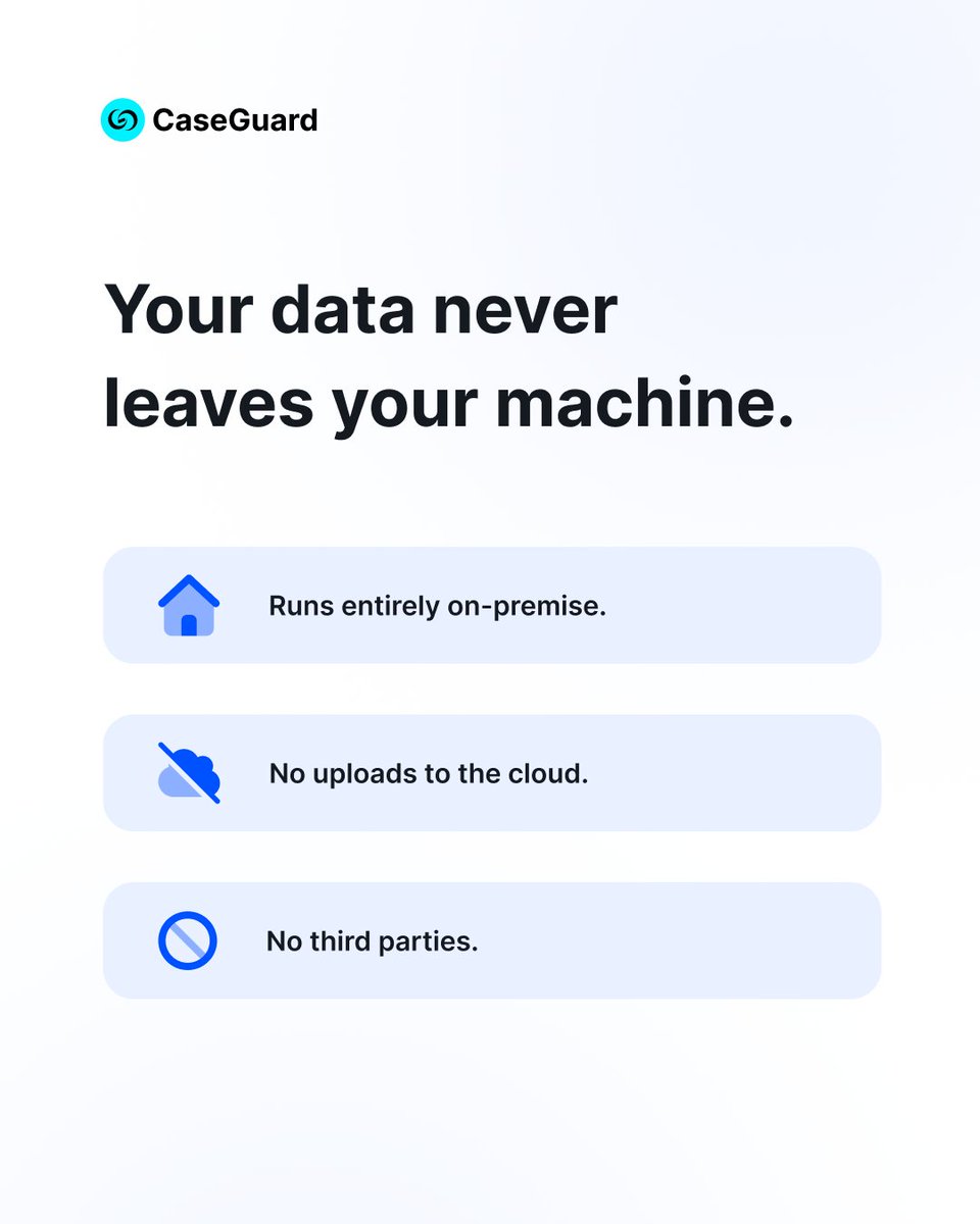 CaseGuards's tweet photo. What does it actually take to build software teams can trust with sensitive data every single day?

Swipe through to see the principles behind how we think about security, accuracy, control, and support at CaseGuard.

#Redaction #DataPrivacy #FOIA #Compliance https://t.co/DTqcShc2dW