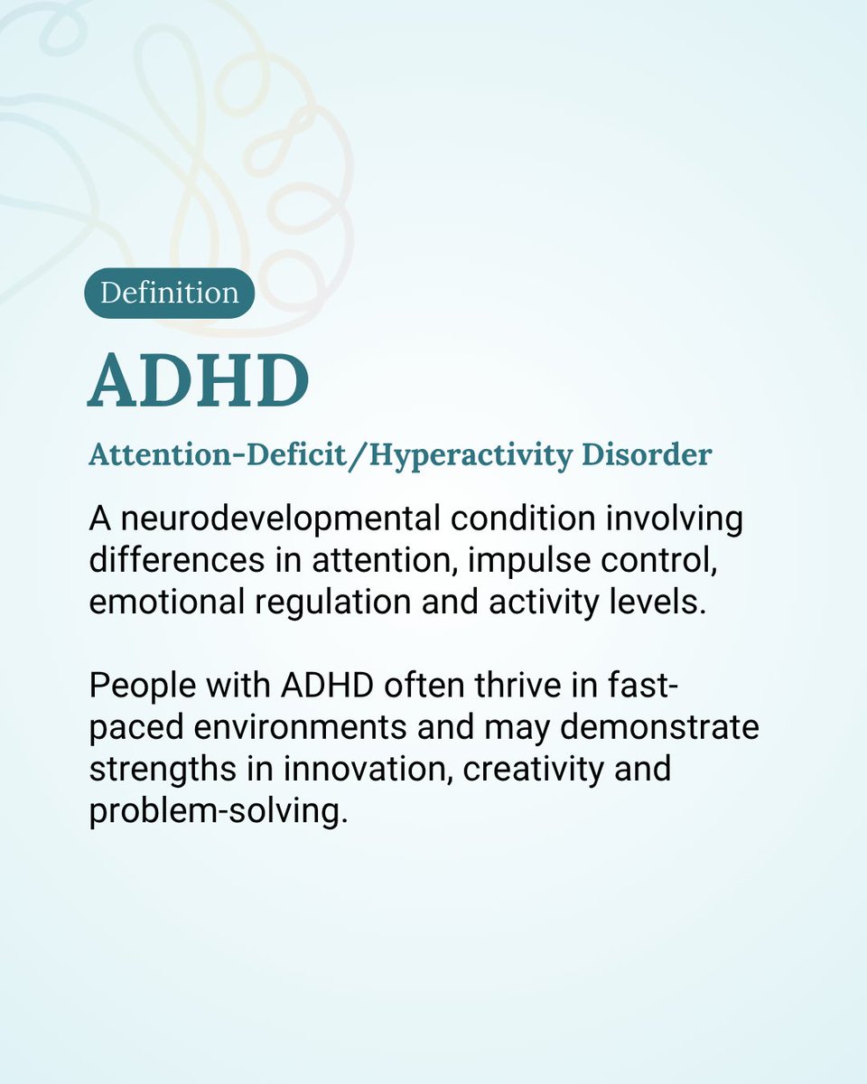 Neuropathways_'s tweet photo. ADHD is often reduced to stereotypes, but many people experience it very differently behind the scenes. For some, it can look like overwhelm, exhaustion, racing thoughts or years of masking struggles that others never see. Understanding matters 💚

👉 https://t.co/P34HL4tItc https://t.co/EQWOpV3jrU