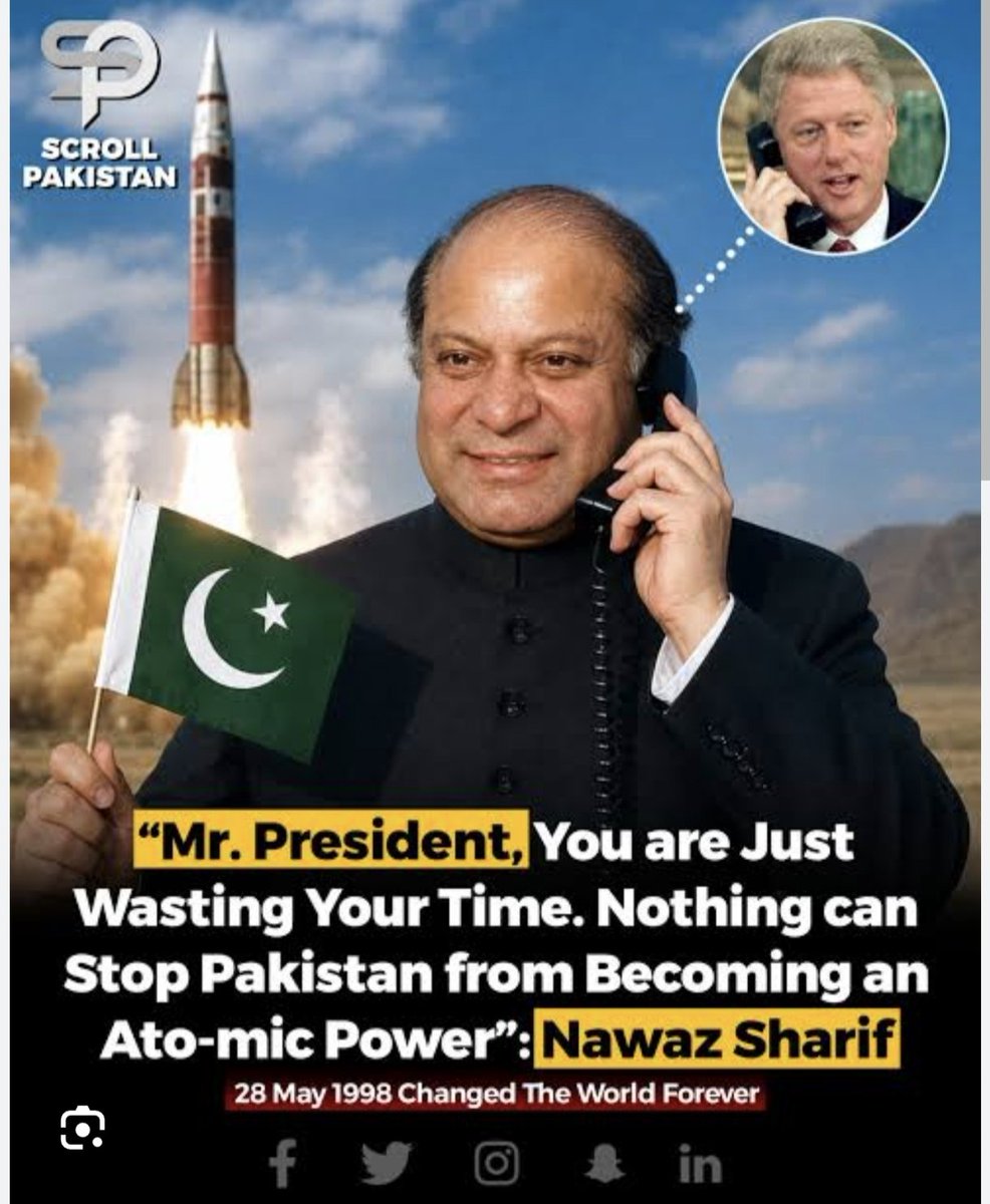 DrLaalShahbaz's tweet photo. Tribute to Quaid E Mohtarm Prime Minister Nawaz Sharif for his courageous leadership nd historic decision on Youm E Takbeer.
His bold stance made Pakistan stronger nd elevated the nation’s pride. 
      جئے جئے نوازشریف 
سدا سدا جئے قائد محترم
@NawazSharifMNS https://t.co/xrw7sm6gUC