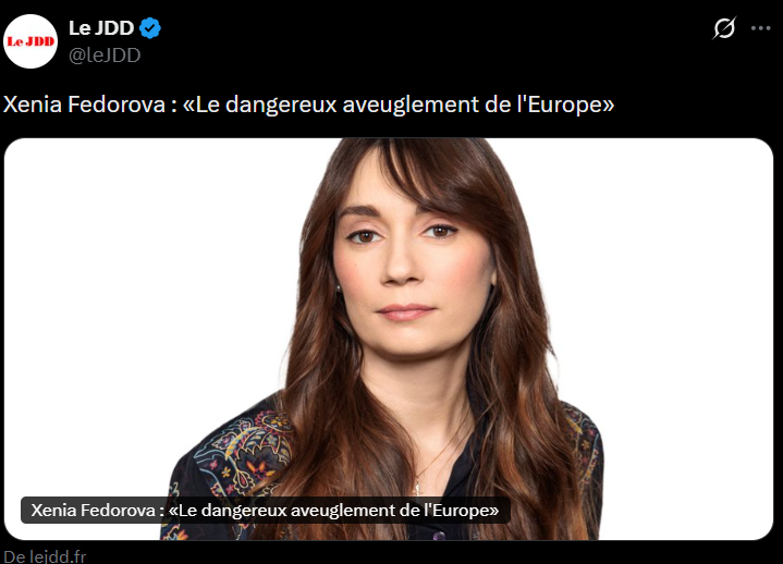 eathanor's tweet photo. Le JDD, relais de Poutine à travers l'une de ses propagandistes parmi les plus zélées. https://t.co/XAPh0h9zM3