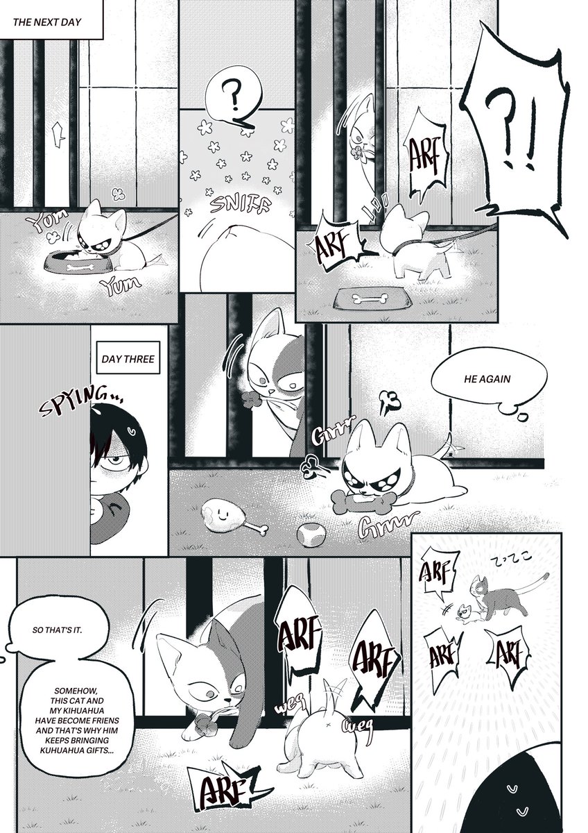 ayujuwu's tweet photo. 轟爆tdbk🍰💥
A short shotocat &amp; kihuahua comic I drew for a zine two years ago (4/6) https://t.co/G6R50mlMGk