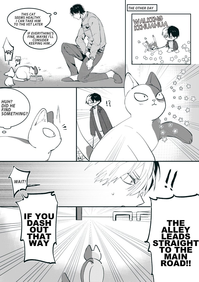 ayujuwu's tweet photo. 轟爆tdbk🍰💥
A short shotocat &amp; kihuahua comic I drew for a zine two years ago (4/6) https://t.co/G6R50mlMGk