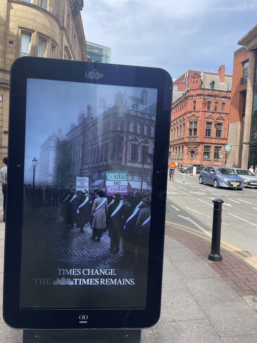 elfieldingo's tweet photo. Love this advert on Deansgate https://t.co/AnC60ORNX6