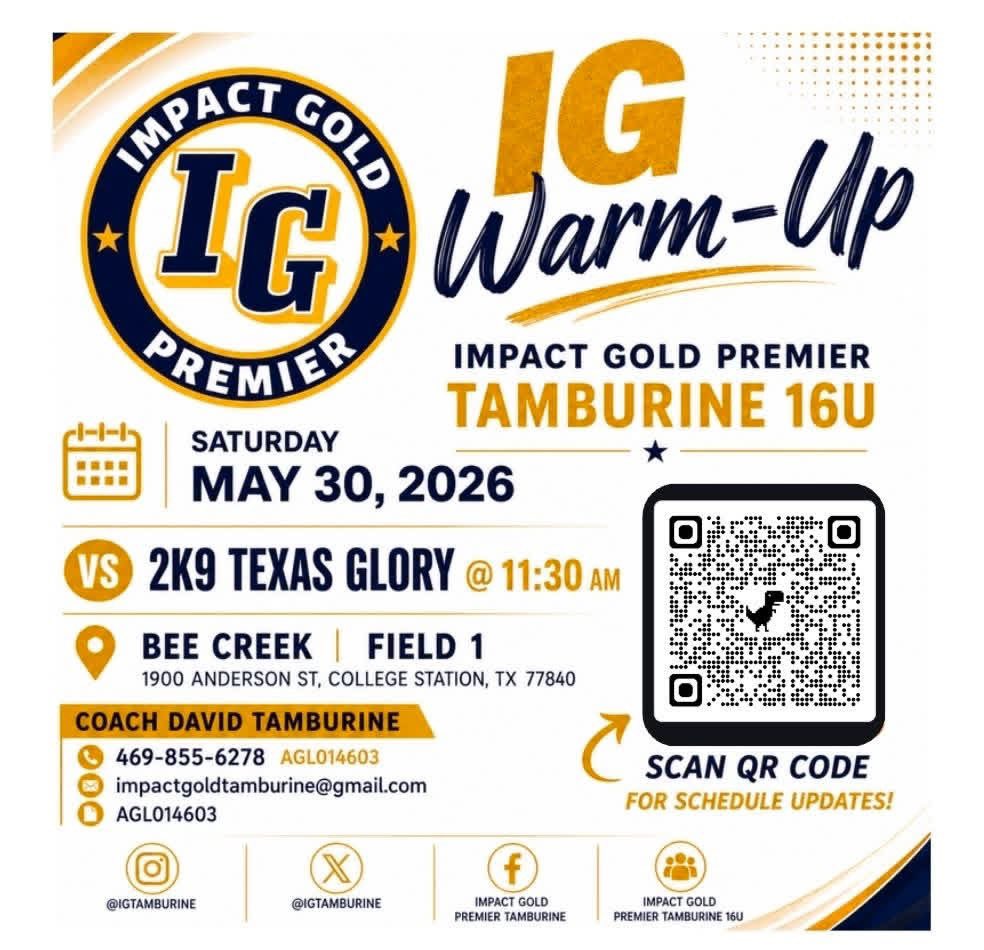 AyshahPatterson's tweet photo. College Station bound this weekend for the IG Warm Up! Come out and support my team as we compete against some of the best. Looking forward to a great weekend of softball! 🥎💪 #ImpactGold #IGWarmUp #CollegeStation #SupportTheGrind https://t.co/4zLqkdTyHi