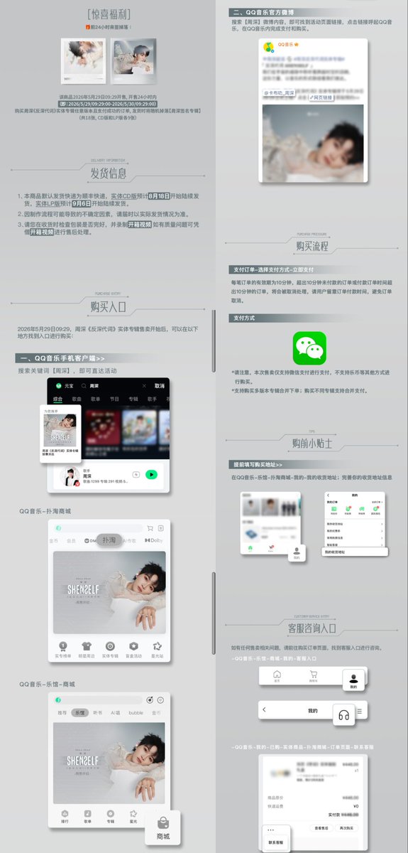 KoLaien33478's tweet photo. 📀Zhou Shen – Physical Album SHENSELF – Details &amp; Guide📀

💙 Versions: CD &amp; LP
💙 Pre-sale time: May 29, 9:29 AM (Beijing)
💙 Platform: QQ Music
🔗 Link: https://t.co/6TrraclowZ

‼️Follow @ 周深工作室、@ QQ音乐 on Weibo for more

#周深 #ZhouShen #CharlieZhou
#反深代词 #shenself https://t.co/jsGo3M78re