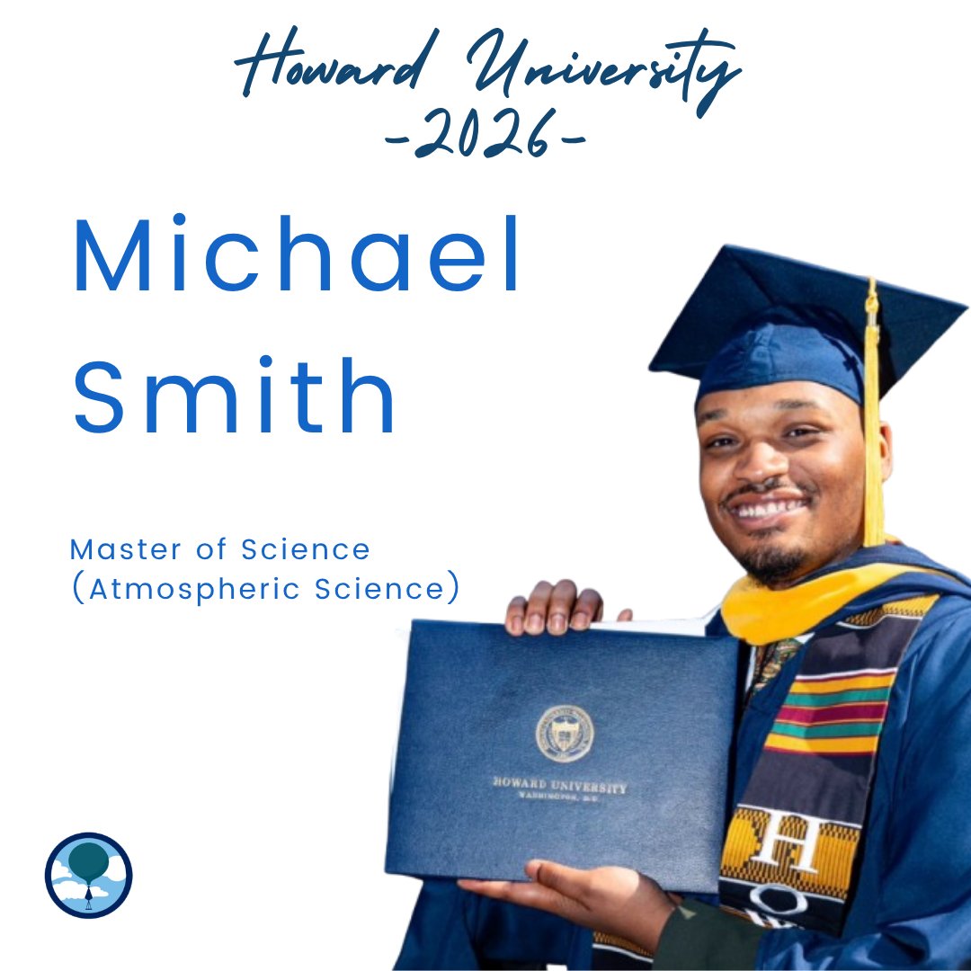 NCASNews's tweet photo. Today we start to celebrate our Howard University graduates. We start with Michael Smith who earned his degree from the esteemed university. We see you, and congrats. 🎓  #NCASM #NOAA #Classof2026 #NOAAEPP #STEMGraduate https://t.co/hMh2QjdZEc