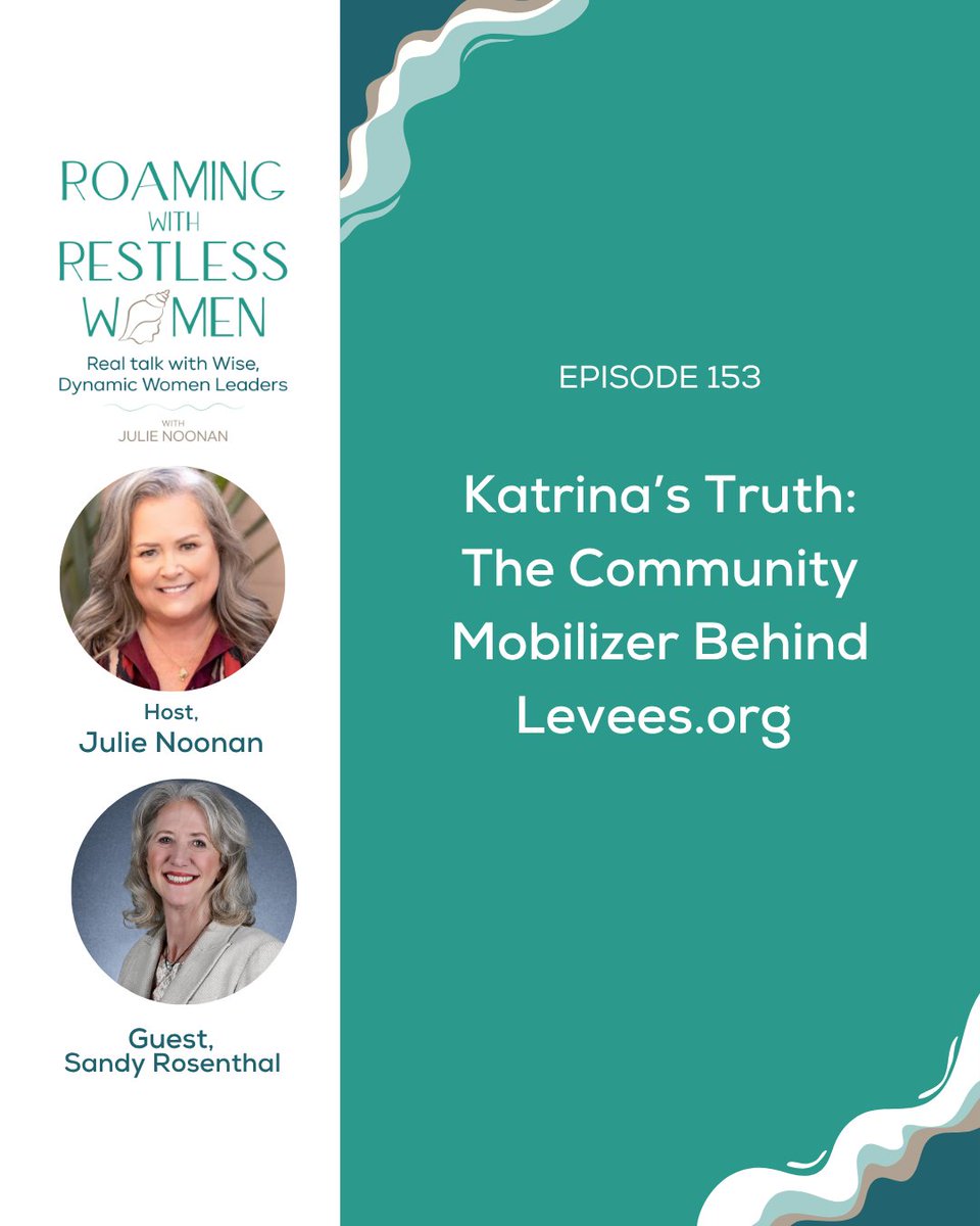 LeveesOrg's tweet photo. Very happy to get a featured guest on Roaming with Restless Women hosted by Julie Noonan! https://t.co/aj4j3L0Sd1