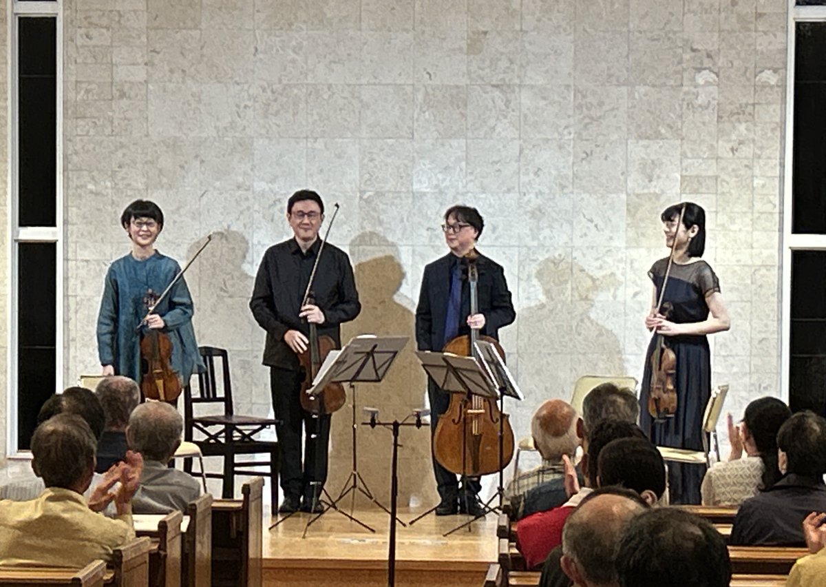 HashimotonoHide's tweet photo. 懸田さんの四重奏でシュポーアが絶賛したというブルッフを本邦初演で聴かせて頂きました
各パートが対等に絡み合う曲をいつもの絶妙Ens.で楽しかったです
ルネサンスポリフォニーみたいで古楽好きでもすんなりと聴けました
素晴らしいハーモニーをありがとうございました
(o*。_。)o https://t.co/GekPms4Inq