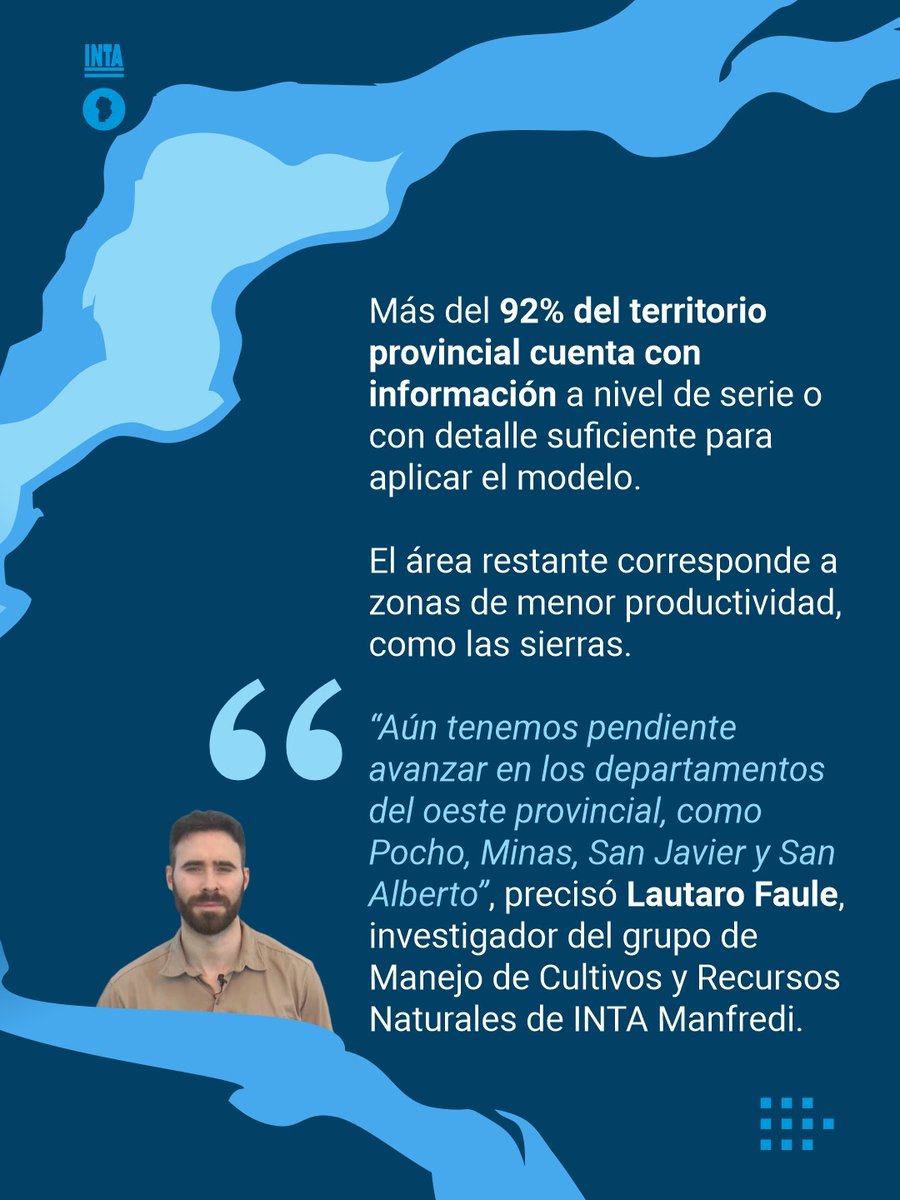 IntaManfredi's tweet photo. La herramienta es útil para diseñar estrategias de #riego, establecer umbrales críticos y mejorar la toma de decisiones productivas.

El acceso a la información es libre y gratuito, a través de plataformas propuestas por @intaargentina y el @gobdecordoba https://t.co/xJIuTCmFcj