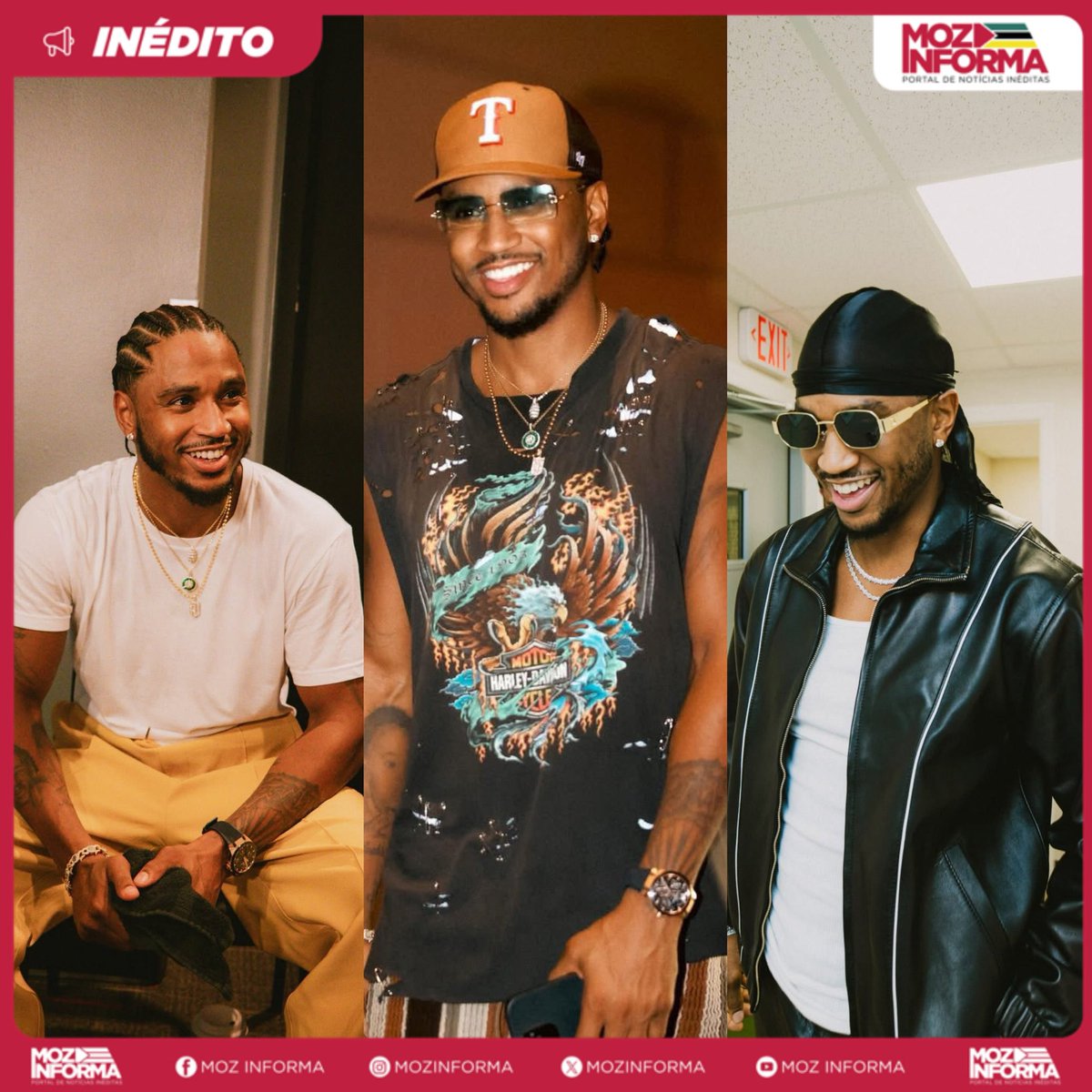 mozinforma's tweet photo. ‼️ Trey Songz, cantor e compositor norte-americano, estará em Moçambique pela primeira vez, para um show marcado para 04 de Setembro de 2026, no Centro de Conferências Joaquim Chissano, Cidade de Maputo. 🇲🇿 🇺🇸 https://t.co/igN8pmR3ep