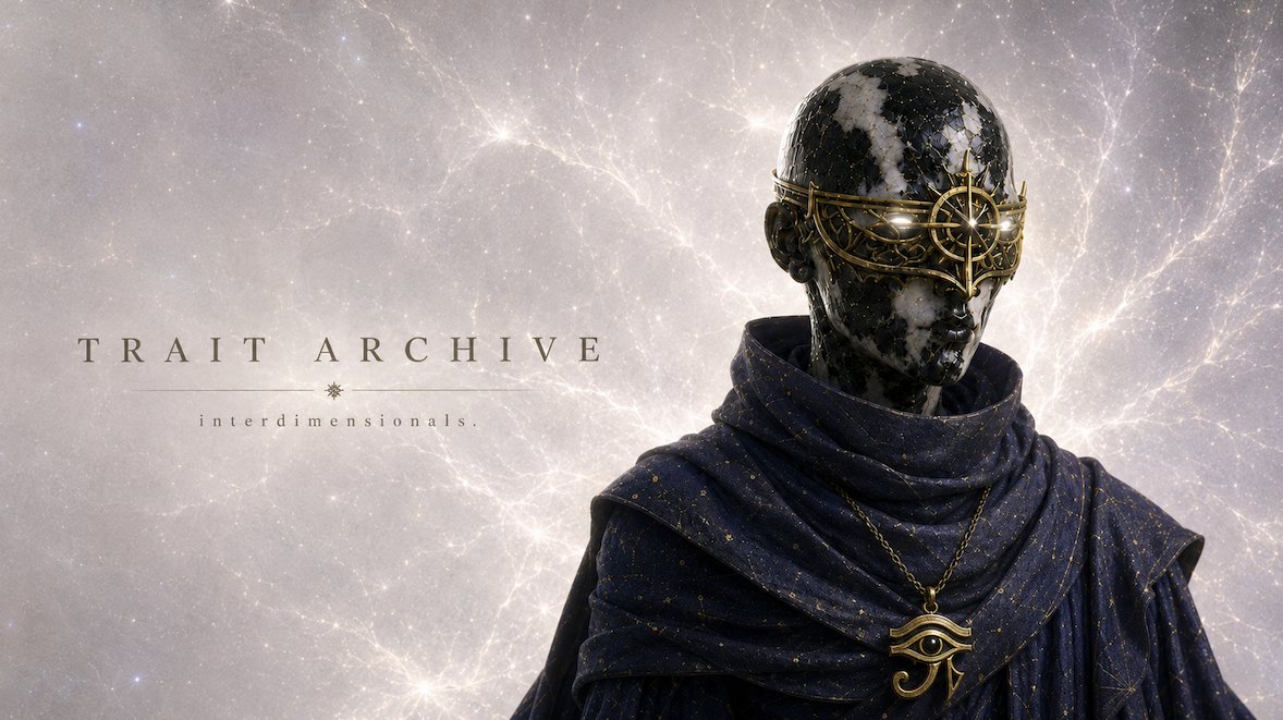 TheyAreBetween's tweet photo. GENESIS TRAIT ARCHIVE 𓎱

56 outfits.
54 relics.
25 sacred amulets.
14 ocular systems.
10 skins.
7 backgrounds.

One identity, assembled through sacred design.
A closer look at the systems behind INTERDIMENSIONALS. https://t.co/qVBWMpi1gc