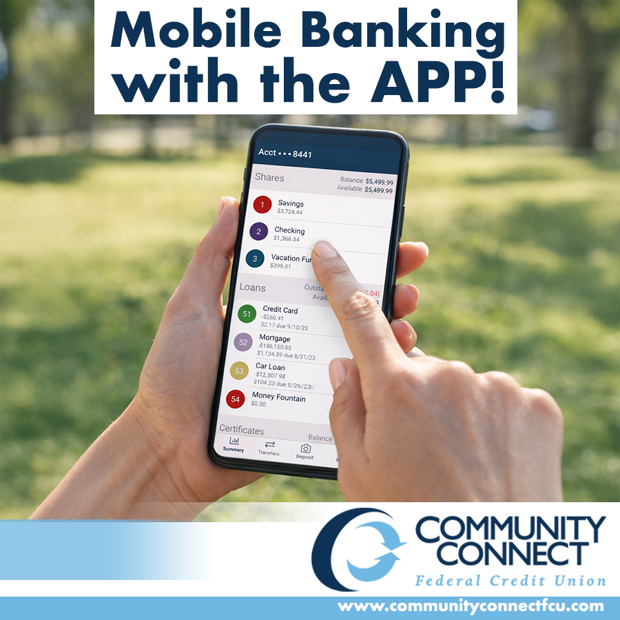 CommconnectFCU's tweet photo. We offer online &amp; mobile #banking, always accessible! Individuals who live, work, worship, volunteer, attend school and business and other legal entities in Crawford, Forest, Warren or Venango Counties, are eligible to join. https://t.co/Z4F3PVzZap https://t.co/Uk4KkJiK6l
