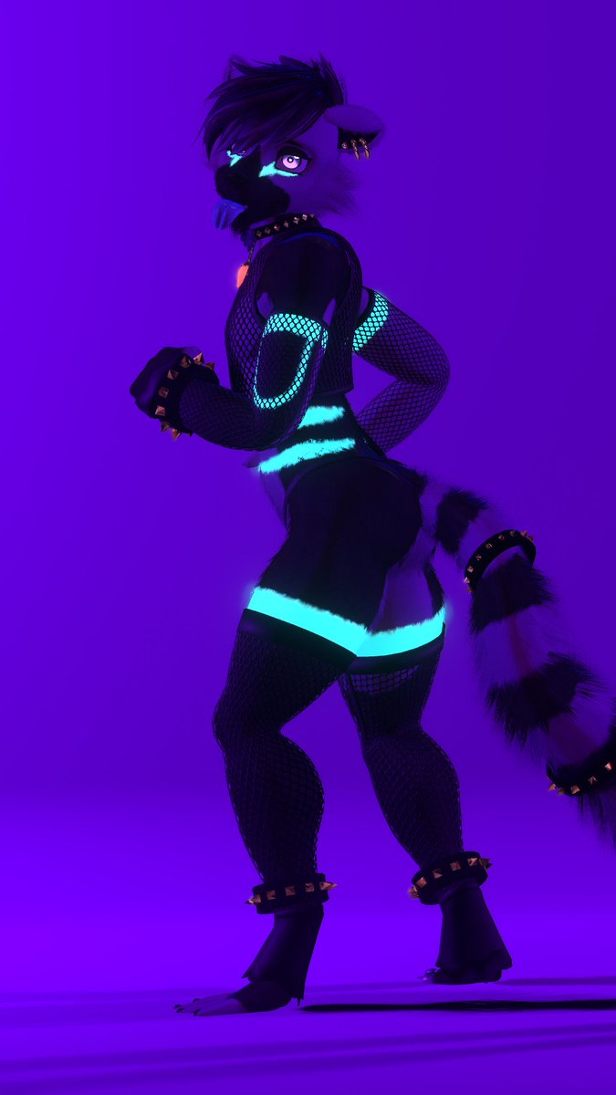 Moji_Sam's tweet photo. Kiss my fuzzy rump~ 🖤💜

(More pics by @Meanmetal1 ) https://t.co/K7jbDXHqTX