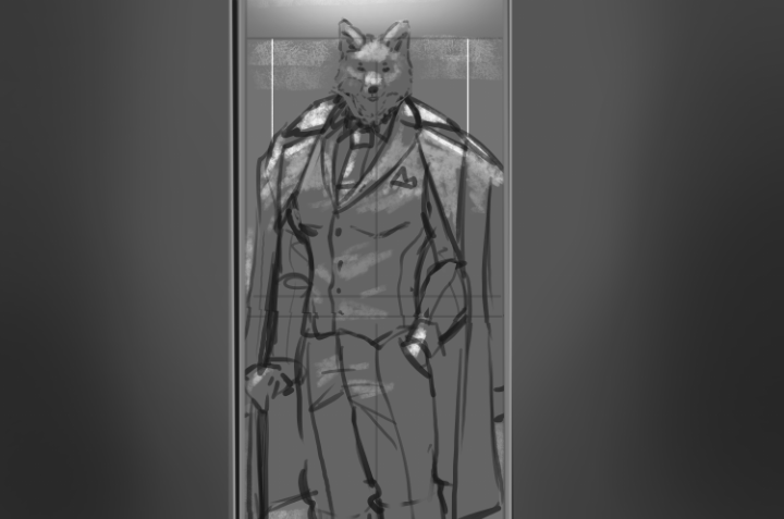 furalicious2's tweet photo. Fox - Elevator sketch https://t.co/kpeoiCMg2Q