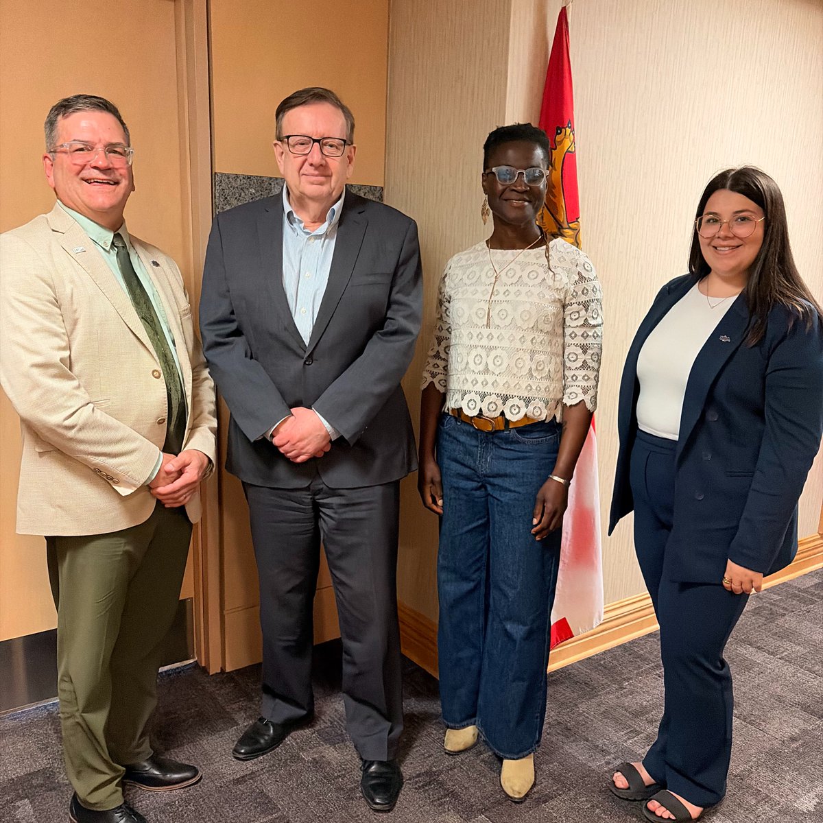 PercyDowne's tweet photo. Great meeting with Charles Duguay, Isabelle Dasylva Gill and Myriam Richardson with la Société acadienne et francophone de l’Île-du-Prince-Édouard (@SSTAipe) to discuss the growing communities in #PEI, the rich Acadian culture, and how to better support their needs.

#IPE #SenCA https://t.co/eTpd9qMslp