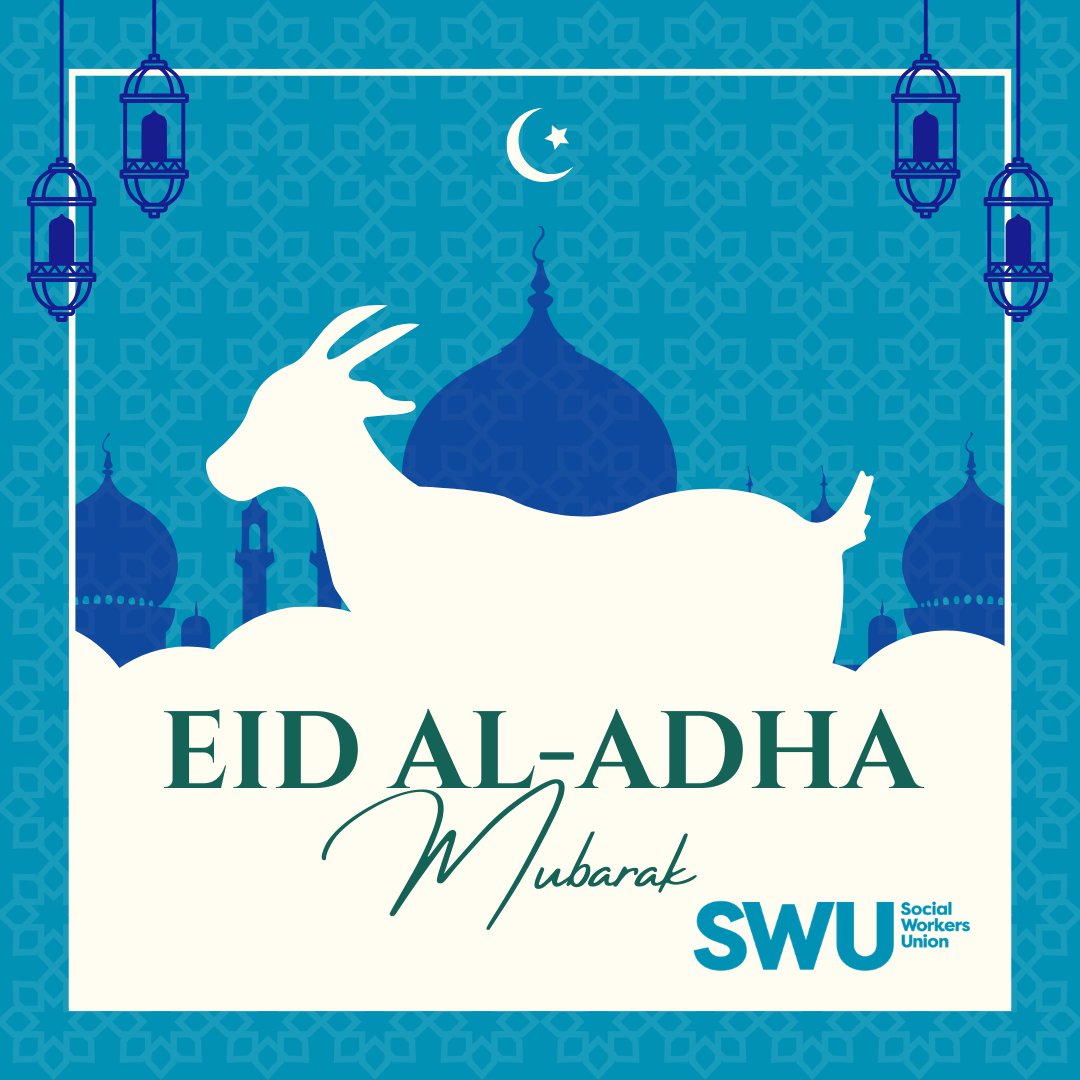 SWU_UK's tweet photo. We hope everyone celebrating is having a brilliant #EidAlAdha with their loved ones. SWU sends our best Eid Mubarak wishes! 🌙✨ https://t.co/5HbRUV7Dfu