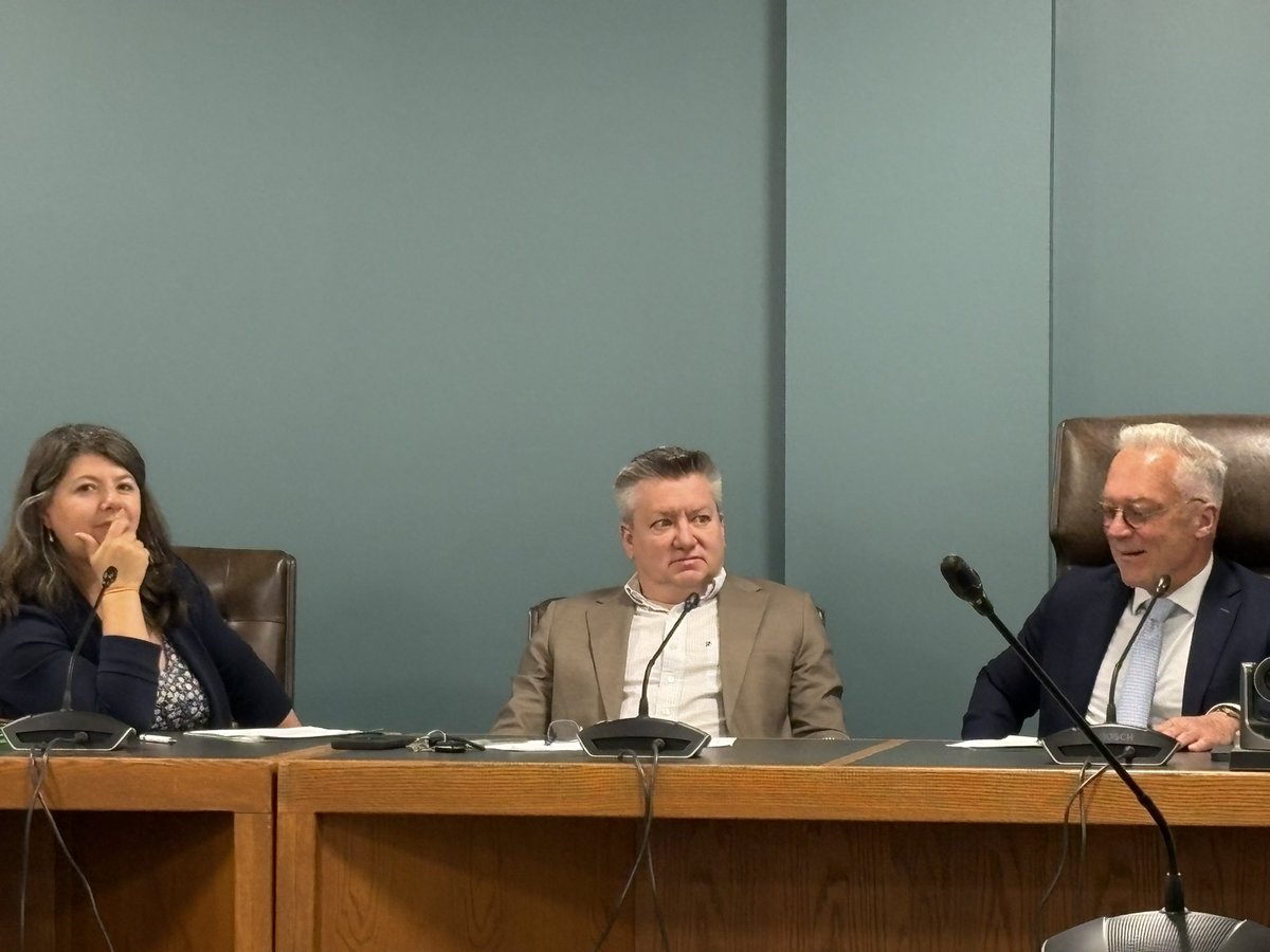 polozov's tweet photo. “I guess we are not allowed to build housing near trees anymore!” — ironically noted NH Rep. Joe @JoeAlexanderNH Alexander during the committee of conference on NH SB564 (2026).
The bill drew opposition from anti-housing NIMBYs who argued that the risk of trees falling and blocking roads should be a legitimate reason to deny new housing projects.
It’s a shame that New Hampshire continues to push its youth out of the state with overly onerous housing restrictions and unaffordable prices.
•  Pictured: 1) Senators waiting for Representatives to return with a united position 2) Reps are back and the pro-housing bill moves forward. #nhpolitics
