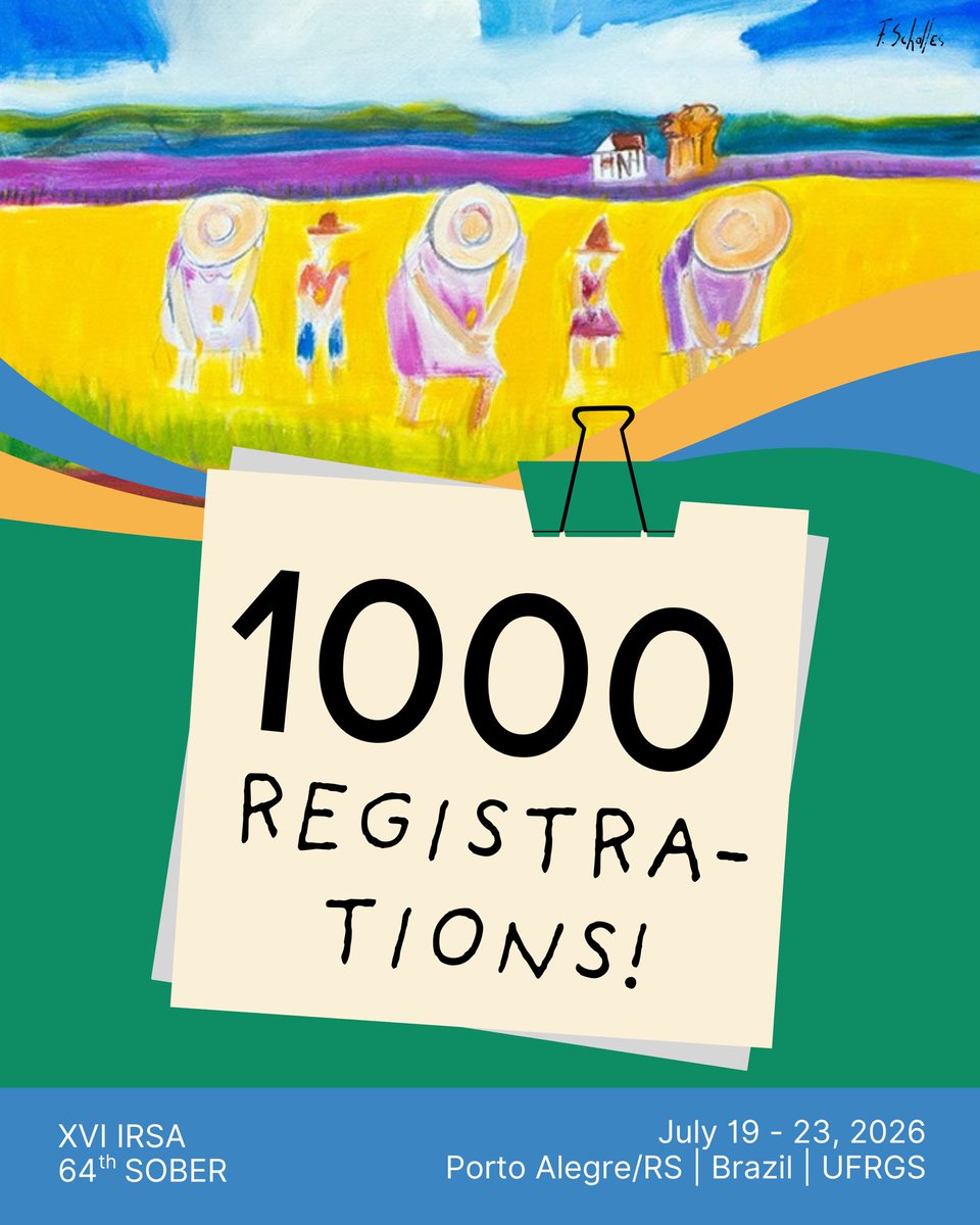 irsa2026sober's tweet photo. 🌐 en

We have reached one thousand registered participants!

We would like to thank all congress participants who have already completed their registrations!

🇧🇷 pt/br

Chegamos a mil inscritos!

Agradecemos a todas a todos os congressistas que já realizaram suas inscrições! https://t.co/oGUujTuSWF