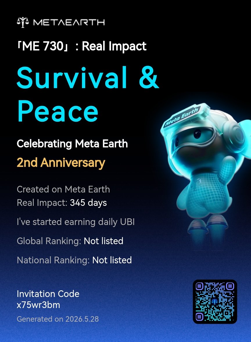 shezzzster's tweet photo. 「ME 730」: Real Impact I’ve started earning daily unconditional basic Income and helping more people do the same. Create your impact with us and win up to $20,000 in rewards! Join here:... Read more:
https://t.co/SOhMXg1yCO https://t.co/T1OkHU4oen