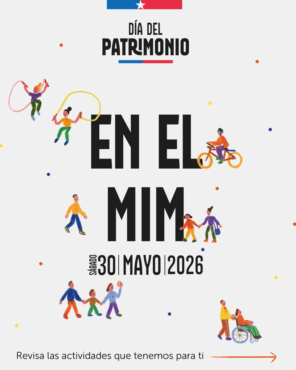 MIM_museo's tweet photo. El mim también es patrimonio de todos los chilenos y chilenas, por eso es que este sábado nos sumamos al  #DíaDeLosPatrimonios con una serie de actividades . 

👀 ¡Hoy es el último día para conseguir tus entradas gratuitas! 👉 A las 16:00 hrs. en  https://t.co/8ElvAn0VJ5 https://t.co/nSOmhk5V14