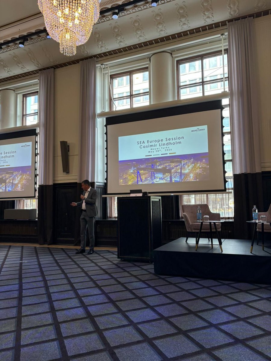 meriteollisuus's tweet photo. SEA Europe General Assembly week in Helsinki continued today with @MeyerTurku , @RMCFinland and @WartsilaMarine showcasing the strength and expertise of the Finnish marine industry. The day continues with a full programme bringing together European #maritime leaders. @seaeurope https://t.co/SluPJjbnrg